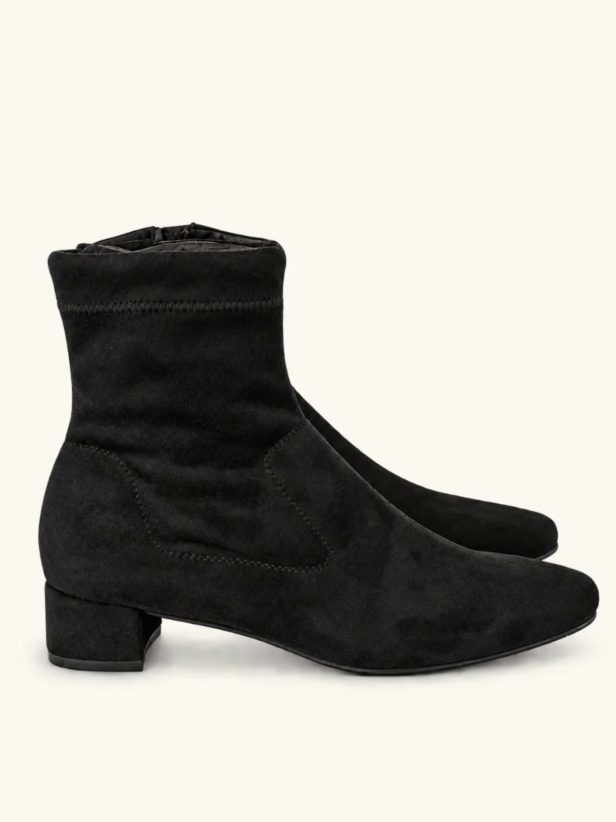 Encina Stretch Suede Ankle Boot