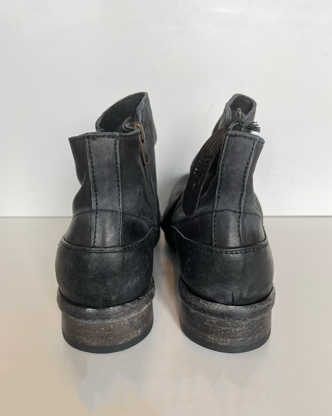 Double Zipper Ankle Boot in Black by Shoto at Deborah Kent's Boutique in South Tampa