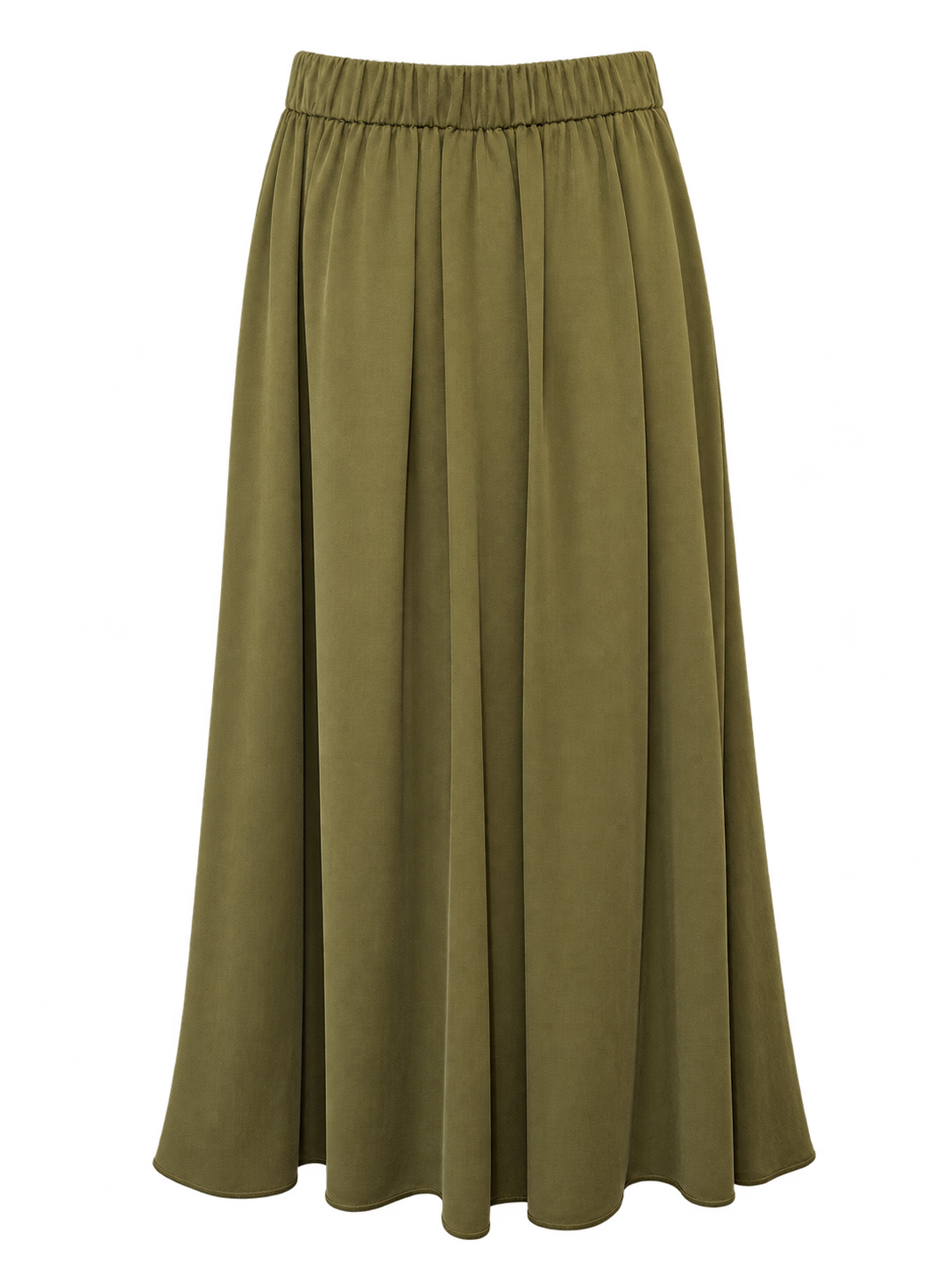 Olive moss green skirt back view.png