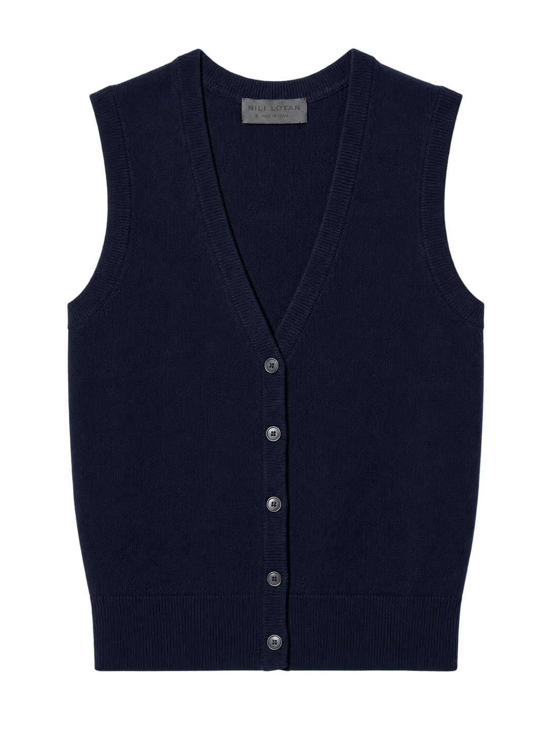 Nili Lotan Porter Navy Sweater Vest.png