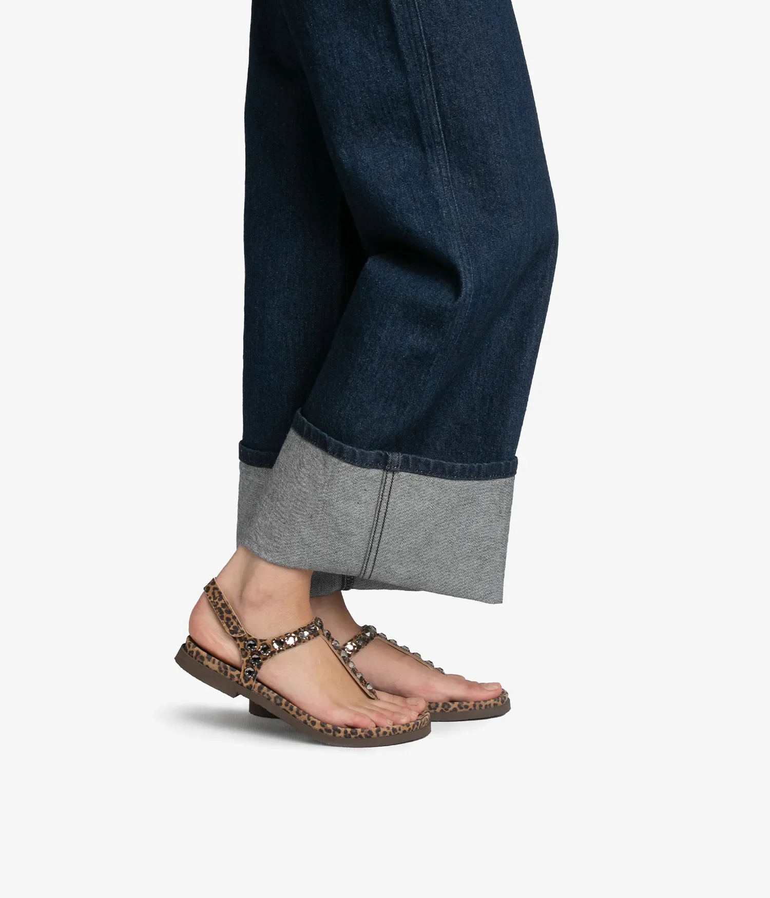 Judith Crystal-Studded Thong Sandal