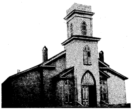 The first building of St. Paul's Episcopal Church in Des Moines