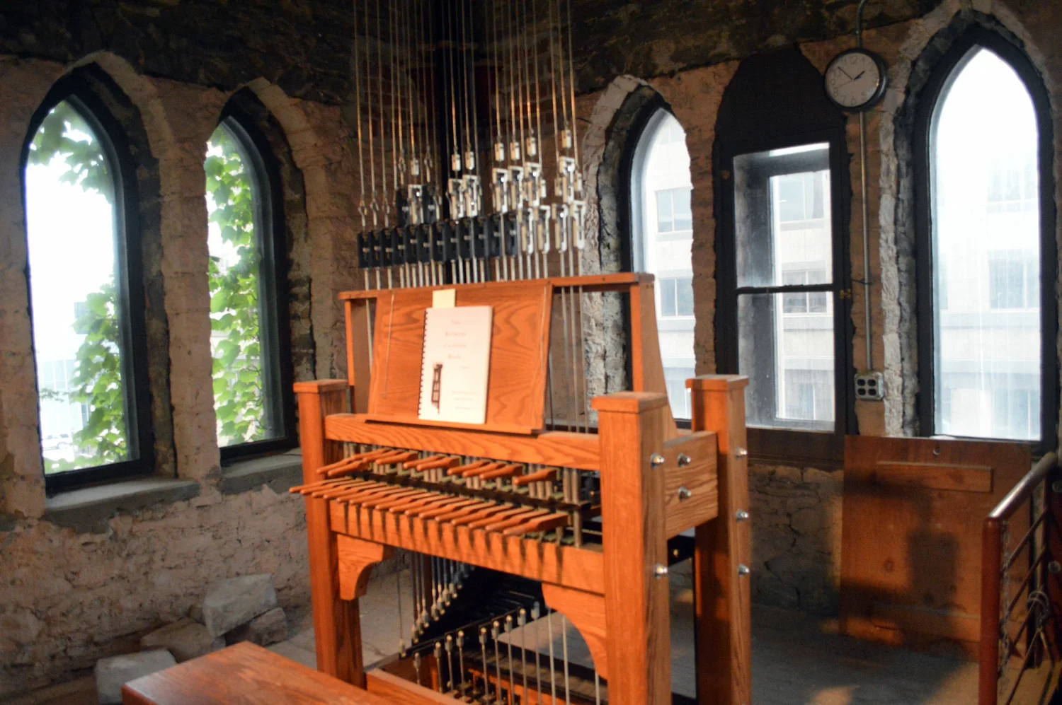 The carillon console at St. Paul's Cathedral