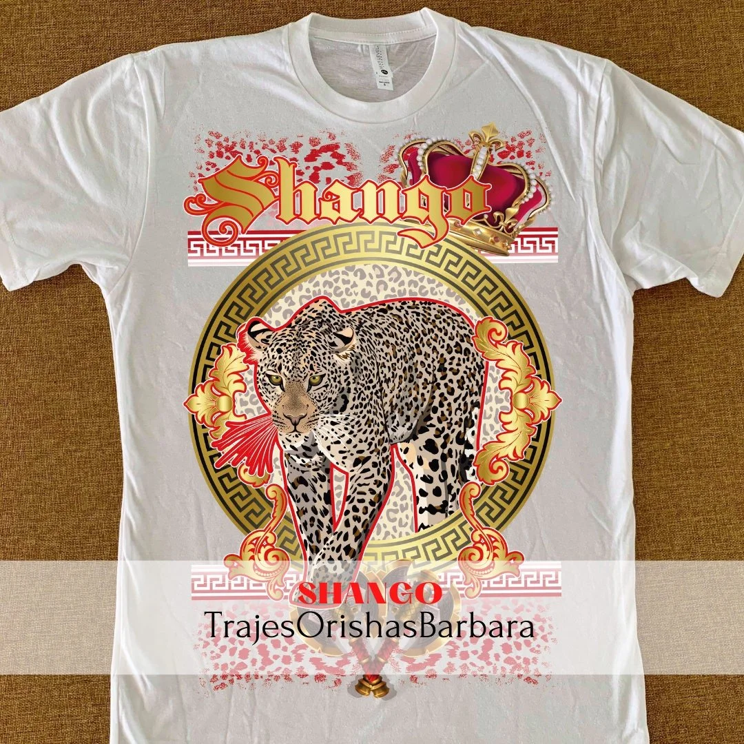 Shango Guerrero/Camiseta de SHANGO para hombre/Camiseta de manga corta para SHANGO/Sublimacion/Made in MIAMI