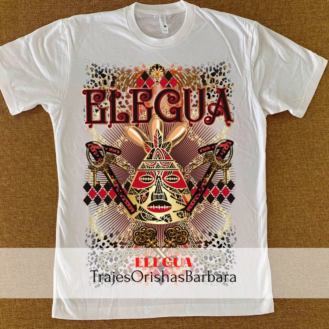 ELEGUA/Caminos/ Camiseta de ELEHUA para hombre/Camiseta de manga corta/Sublimación/Made in MIAMI