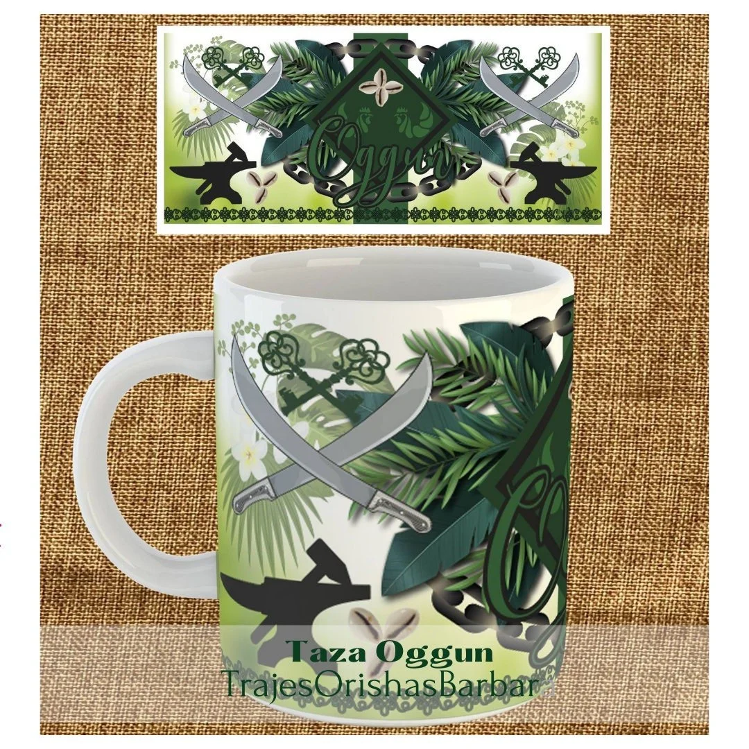 Ogun/Taza Ogun/ Mug 11 Oz/Special Gift/Ceramic /Microwave and Dishwasher Safe /Lead Free/ Handmade/ MadeinUSA.