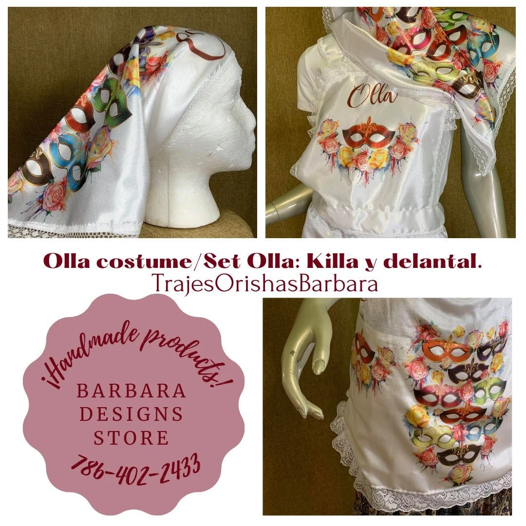 OyaYanza/Set Delantal y quilla OLLA/Sets of apron and keel for Olla/Conjuntos de delantal y quilla para Olla.