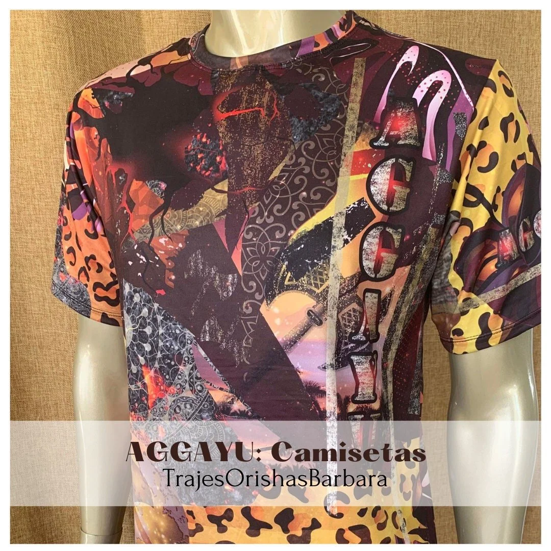 AGGAYU/BrazoFuerte/Camiseta de hombre/Manga corta/Estampado full print por sublimación/Composición 96 Poliéster, 4 Spandex/Tacto seda/Miami