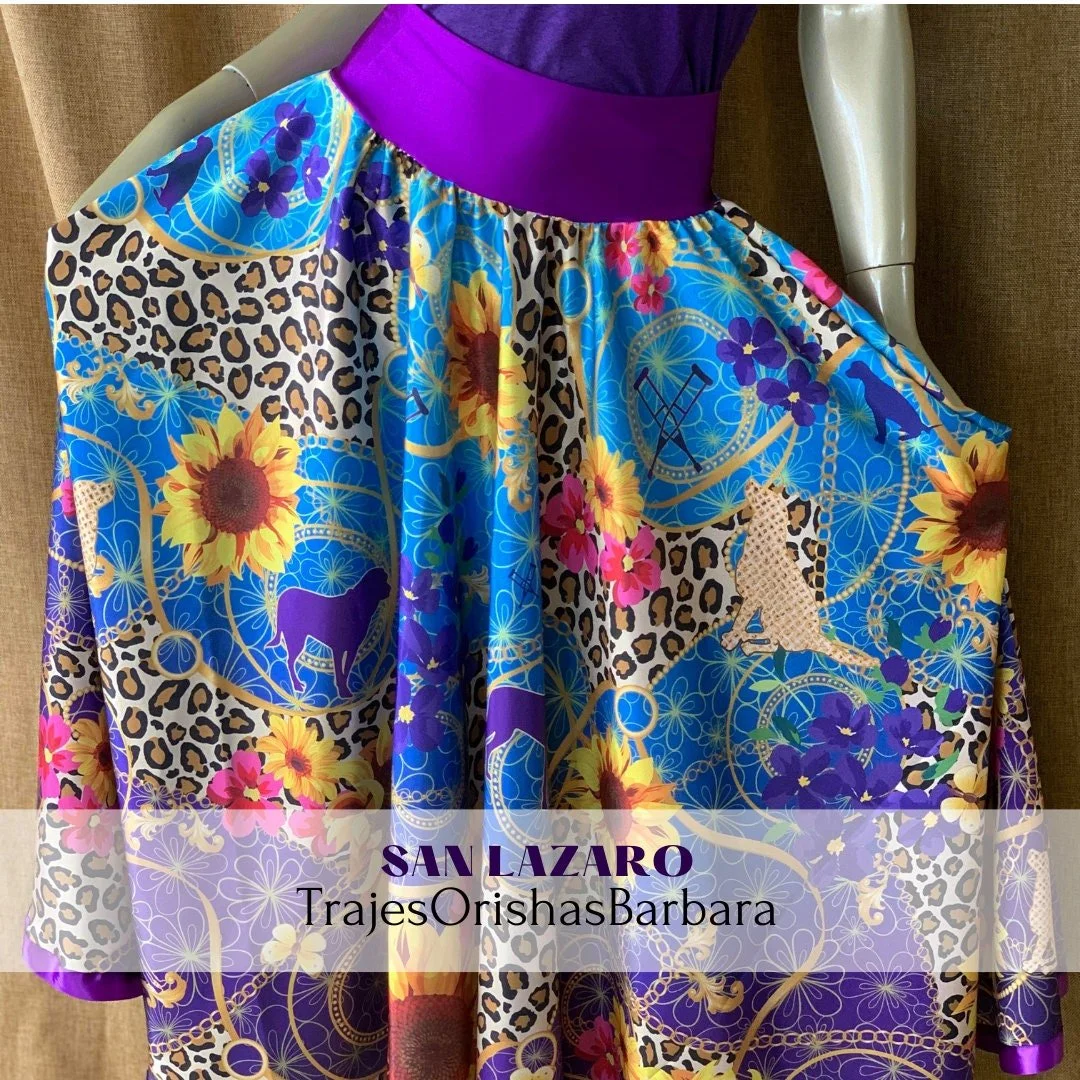 San LAZARO/Saya para mujer/Estampado con motivos de SAN LAZARO/Sublimación/Full print/Miami