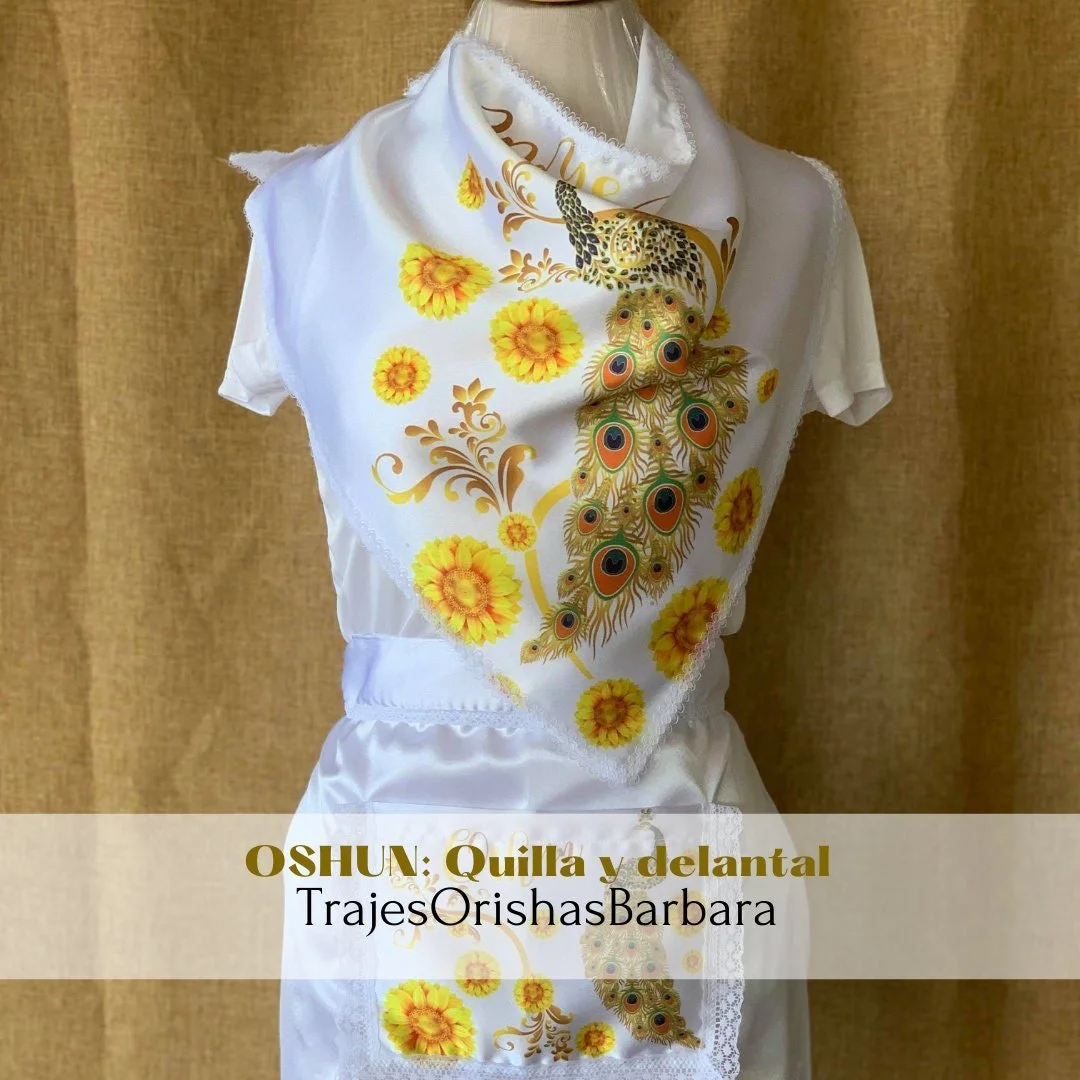 OSHUN/Set Delantal y quilla/Sets of apron and keel for Oshun/Conjuntos de delantal y quilla para Oshun