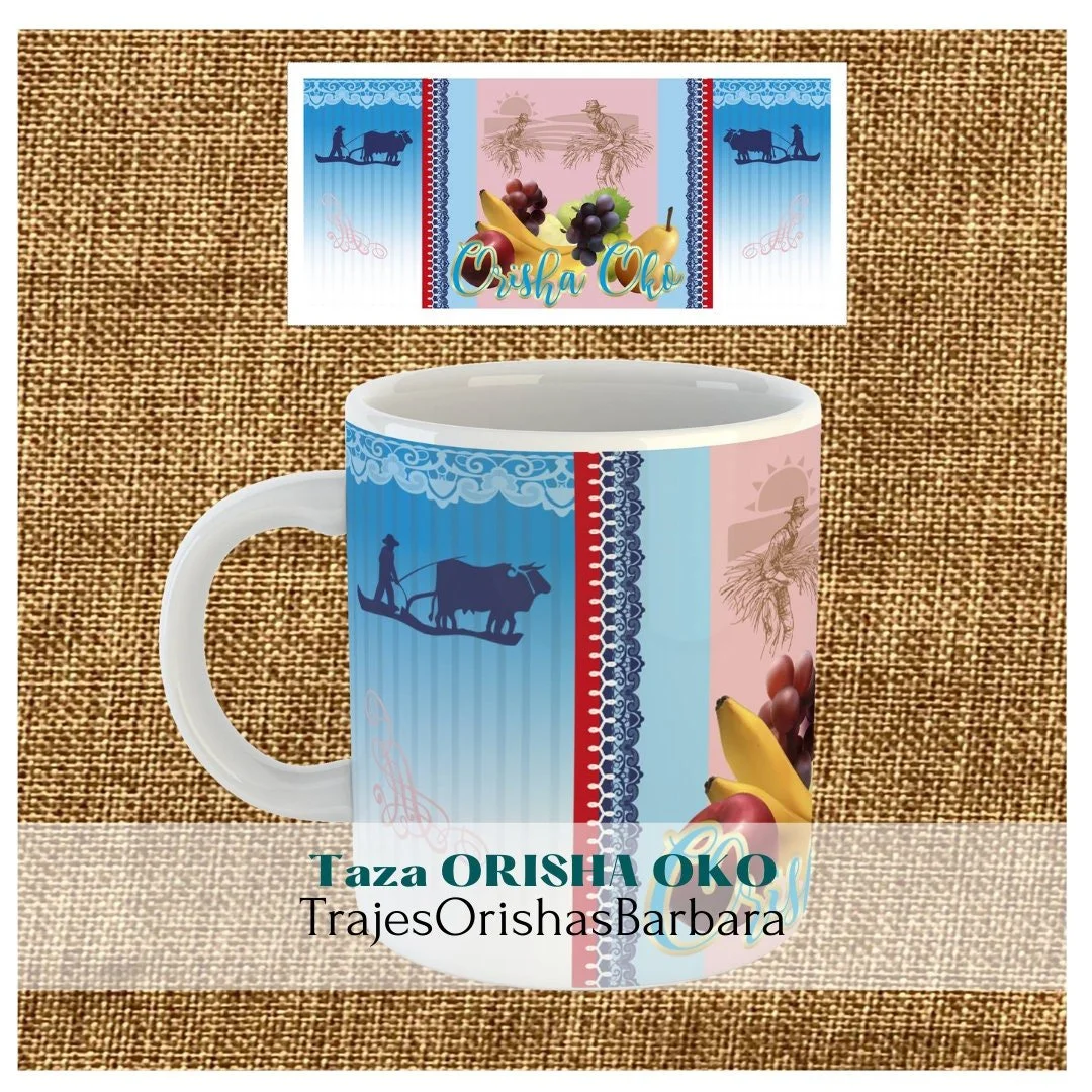 Orisha OKO/Taza para Orisha Oko/ Mug 11 Oz/Special Gift/Ceramic /Microwave and Dishwasher Safe /Lead Free/ Handmade/ MadeinUSA.