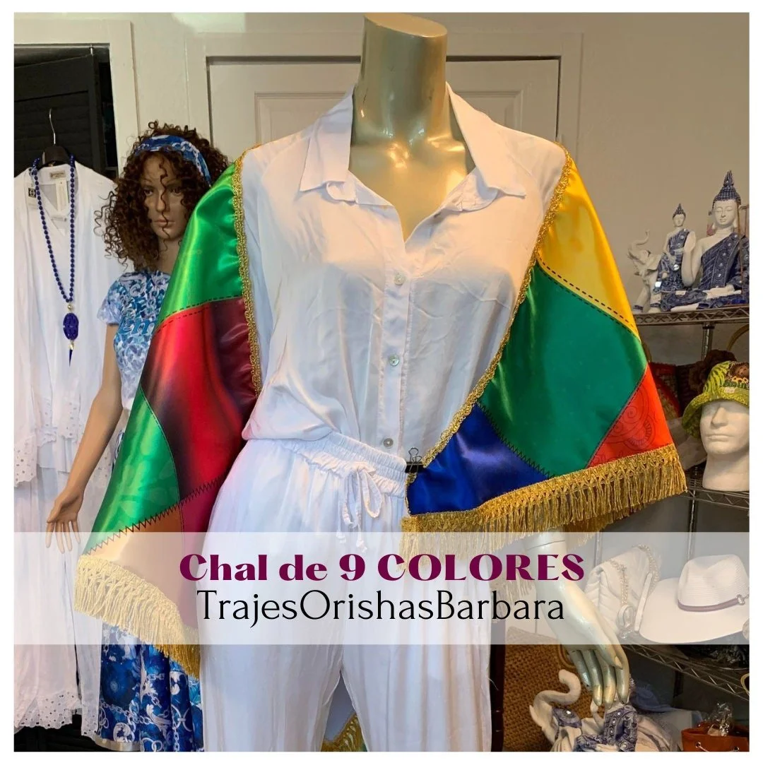 9 COLORES/ Chal de 9 colores/Tamaño de 75 por 25 pulgadas/Satin grueso/Estampado por sublimación