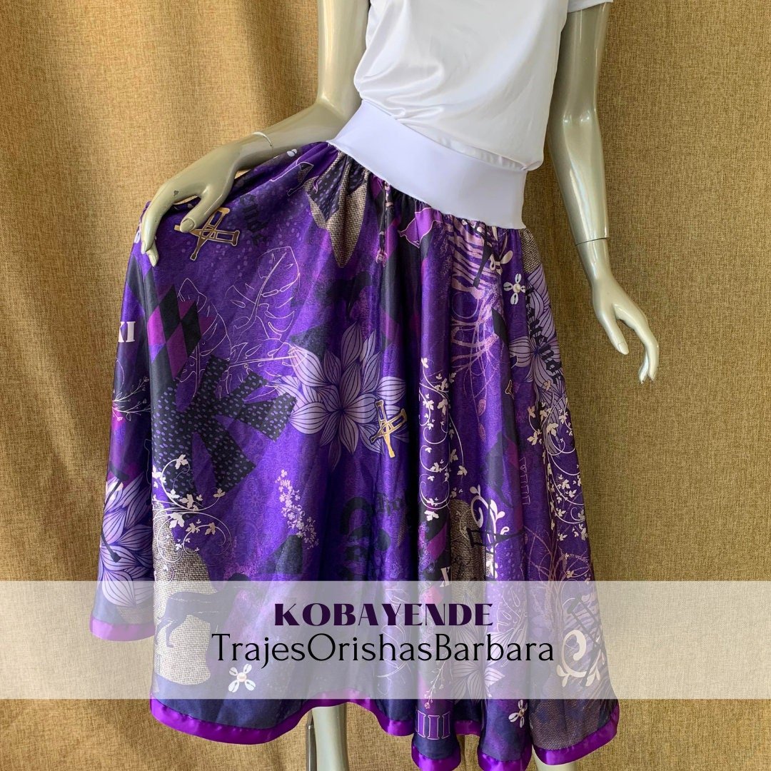 KOBAYENDE/Saya para mujer/Estampado con motivos de Kobayende Mayombero/Sublimación/Full print/Miami
