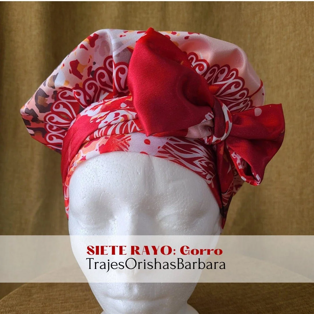 SIETE RAYO/Gorro para Siete Rayo/Gorro de mujer con banda para lazo/ Estampados por sublimación con dibujos y motivos propios/Ajustables