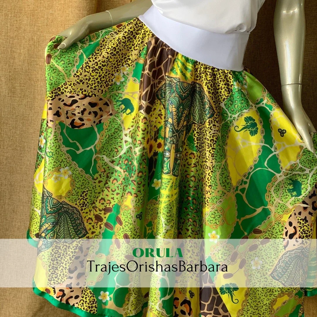 ORULA/ Saya para mujer/ Estampada con motivos de ORULA/ Estampado por sublimacion/Full print/Miami