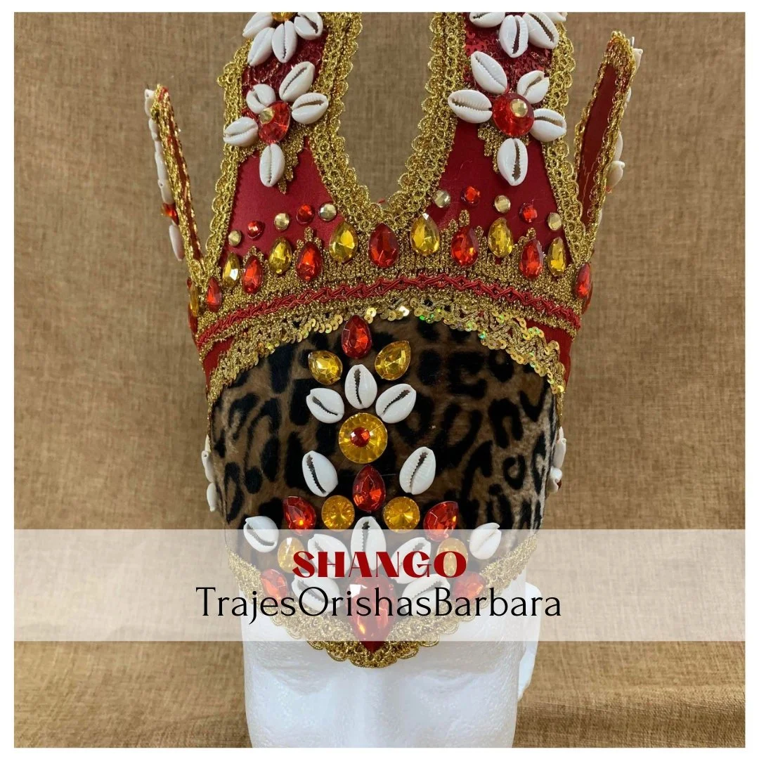 SHANGO Crown/ Corona para SHANGO/Coronas Orisha/Trajes Orishas Barbara