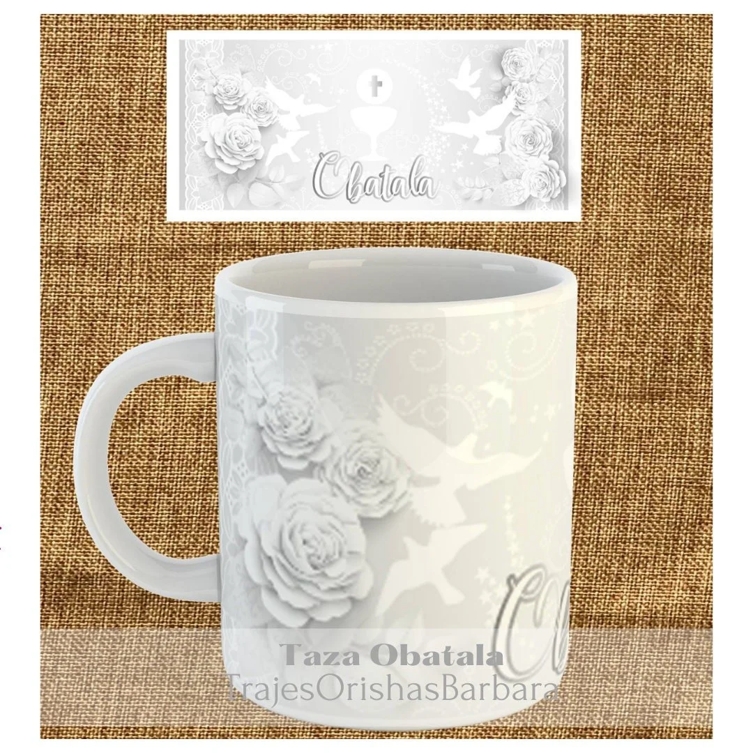 Obatala/Taza Obatala/ Mug 11 Oz/Special Gift/Ceramic /Microwave and Dishwasher Safe /Lead Free/ Handmade/ MadeinUSA.