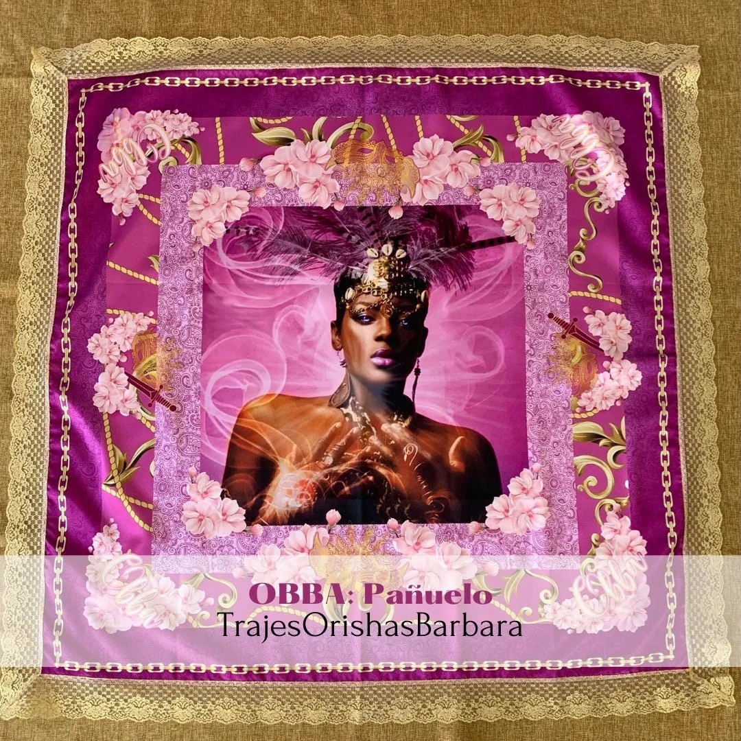 OBBA pañuelo/Obba handkerchief/Pañuelo/Tamaño 45 x 45 pulgadas full print en satén estampado en sublimación/ Miami