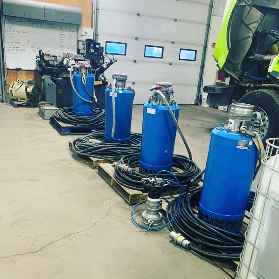 Pictured here are 8&quot; electric submersible pump rebuilds.

They are mainly used for pumping water from ponds or used in diverting rivers for crossings.