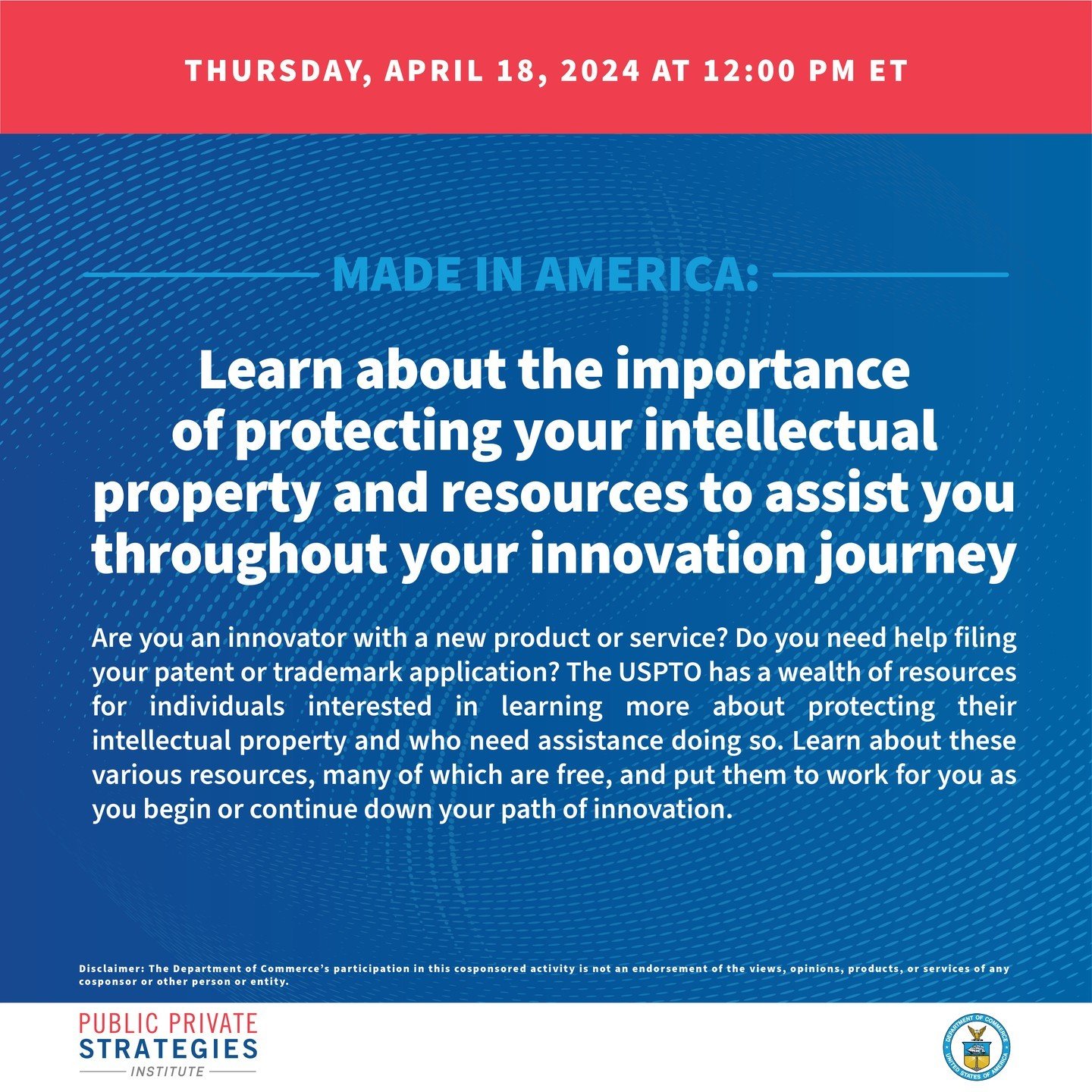 Are you an innovator with a new product or service? Do you need help filing your patent or trademark application? The USPTO has a wealth of resources for individuals interested in learning more about protecting their intellectual property and who nee