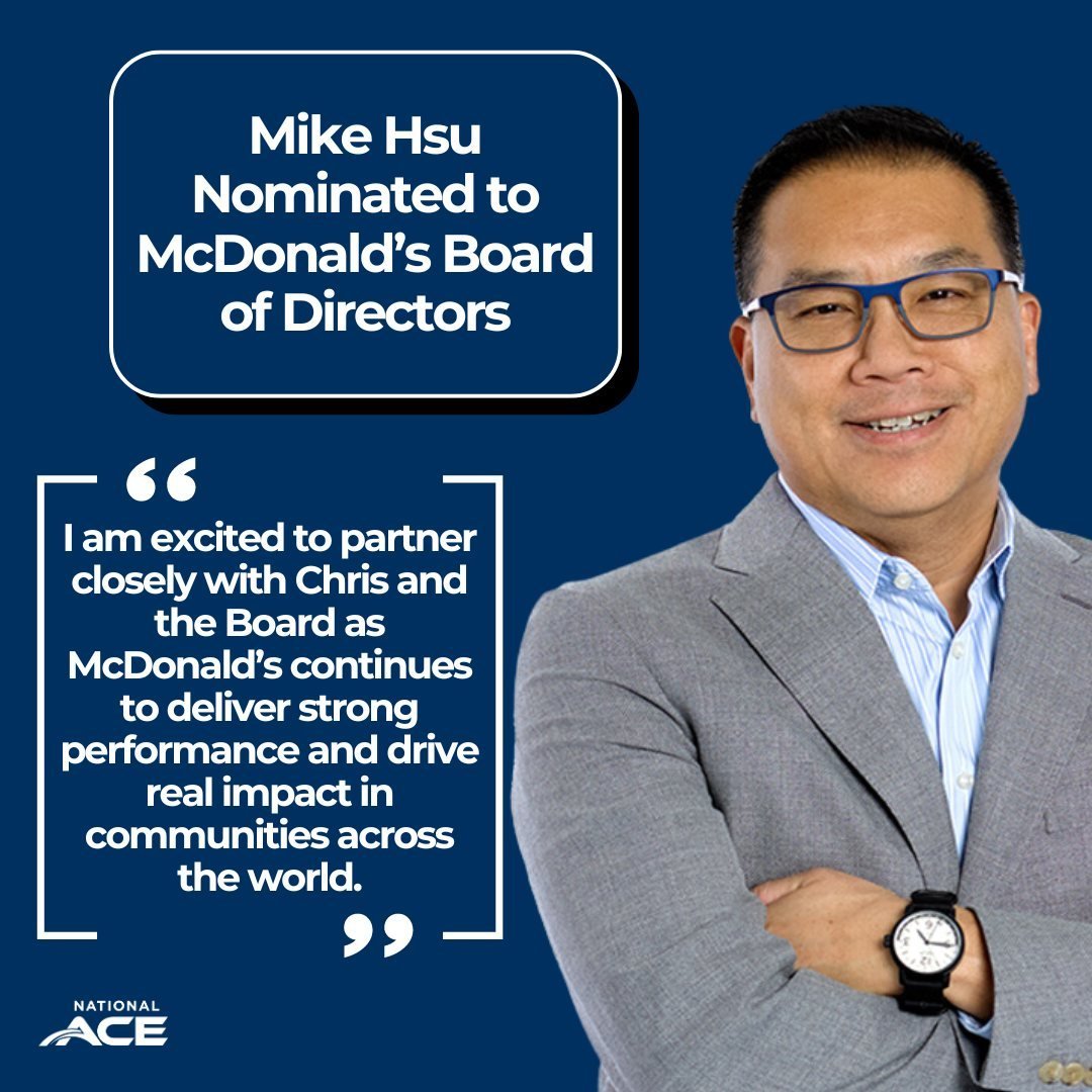 Chairman and CEO of the Kimberley-Clark Corporation Mike Hsu has been nominated to the McDonald's Board of Directors. As a veteran of the consumer products industry with over 3 decades of experience, Hsu believes companies have a responsibility to ha