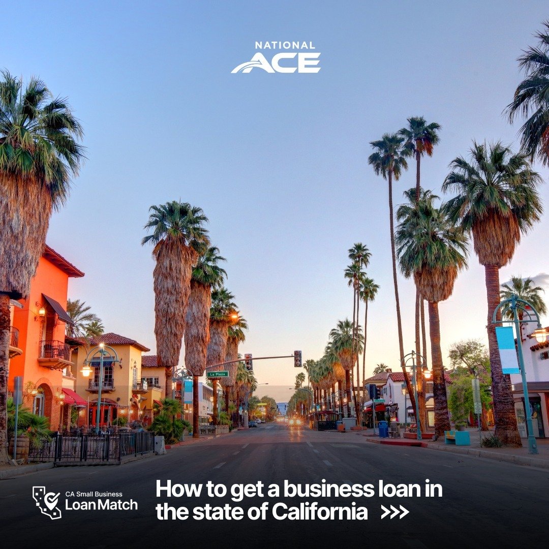 Here are four easy steps to getting a business loan in the state of #California

1️⃣ Book a one-on-one coaching appointment with a National ACE coach, free of charge at nationalace.org
2️⃣ Fill out the CA Loan Match questionnaire with your coach and 