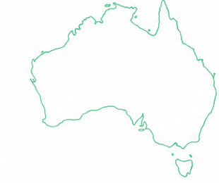Australia map outline