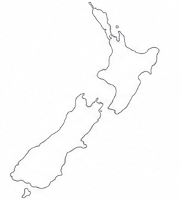 New Zealand map outline