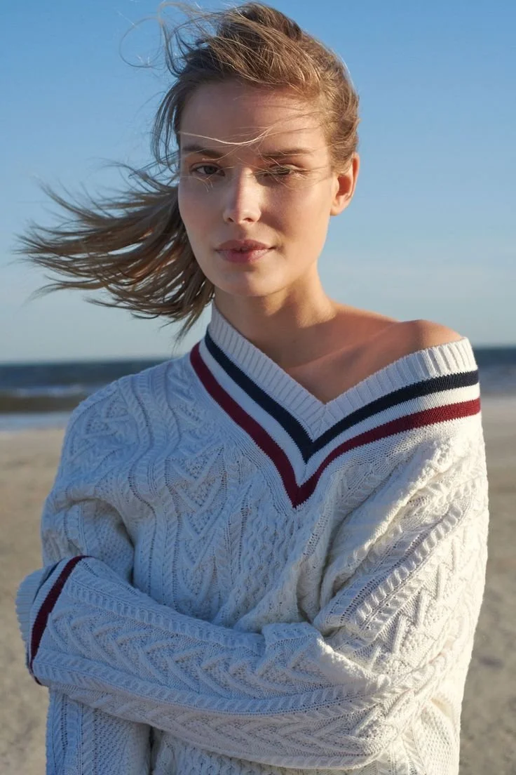 BROOKS BROTHERS SUMMER 21 CHEVRON SWEATER OFF SHOULDER.jpg