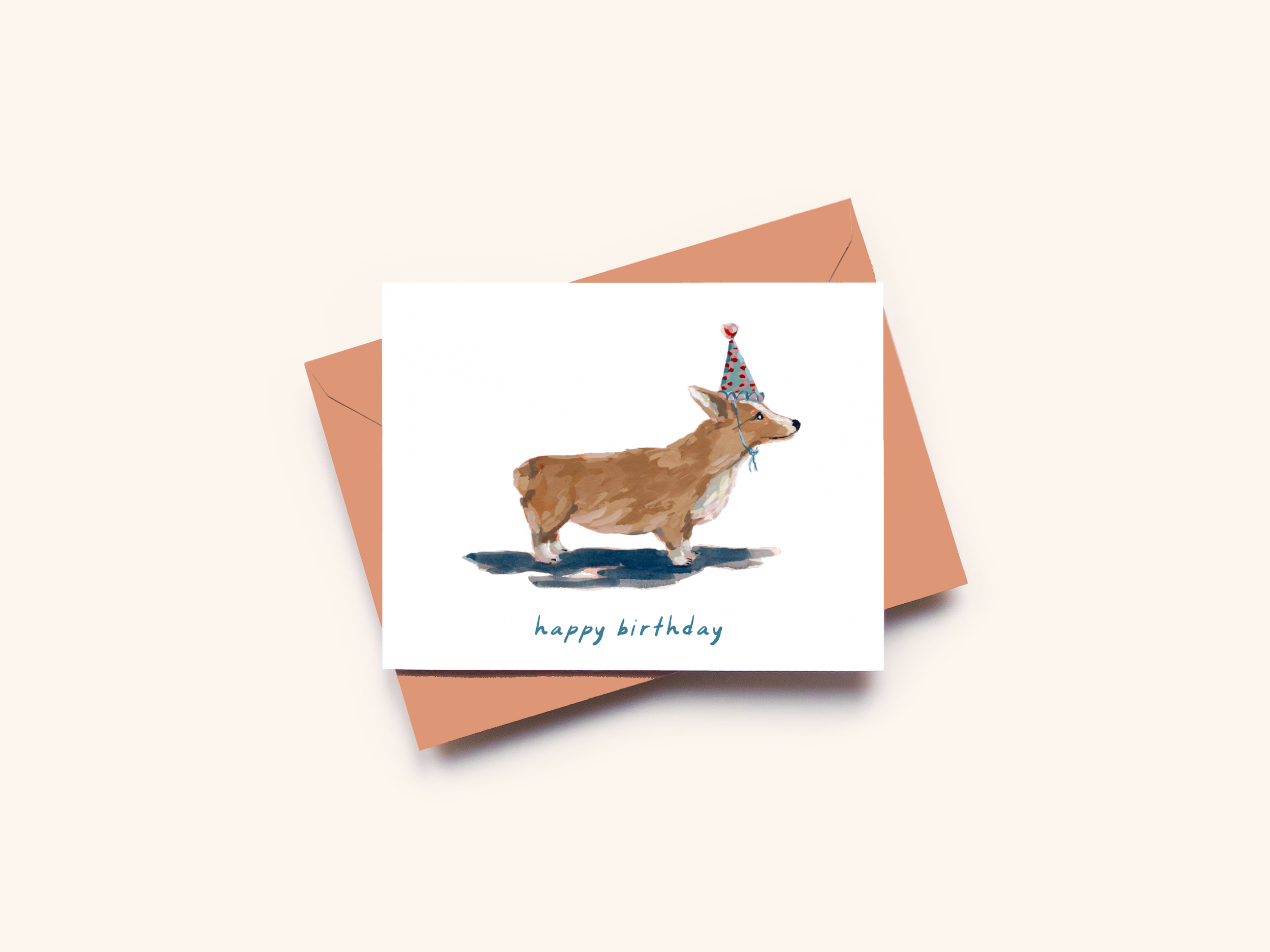 Corgi Happy Birthday Card
