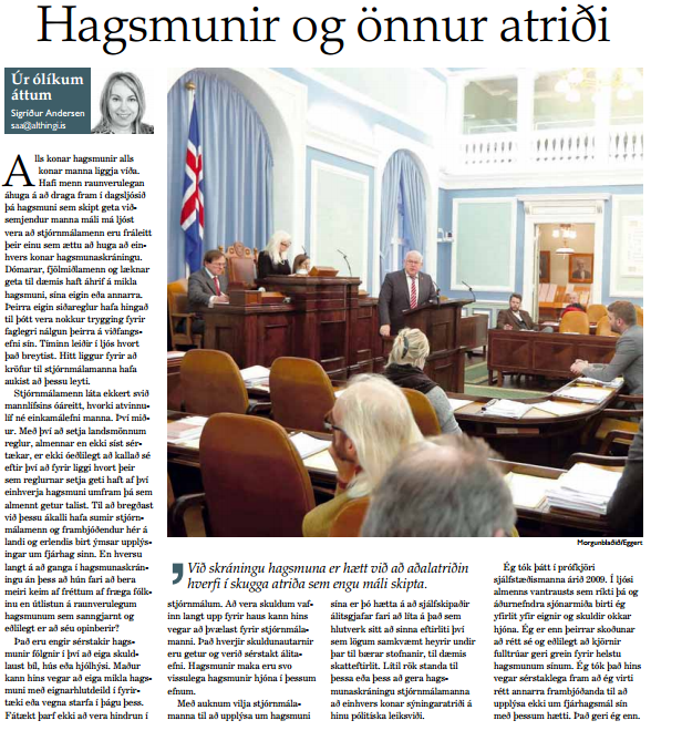 Hagsmunir og önnur atriði