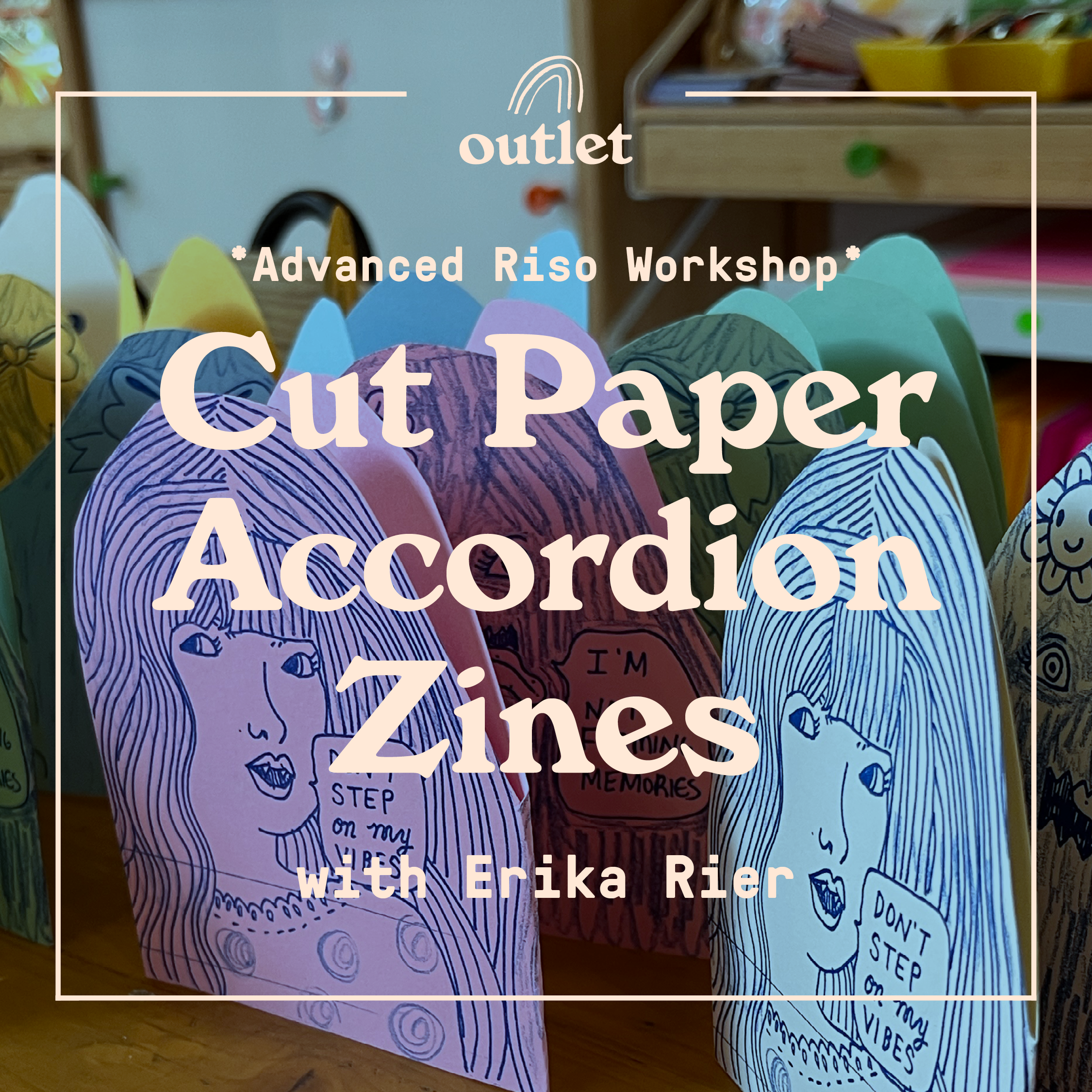 Cut Paper Accordion Zines for RISO