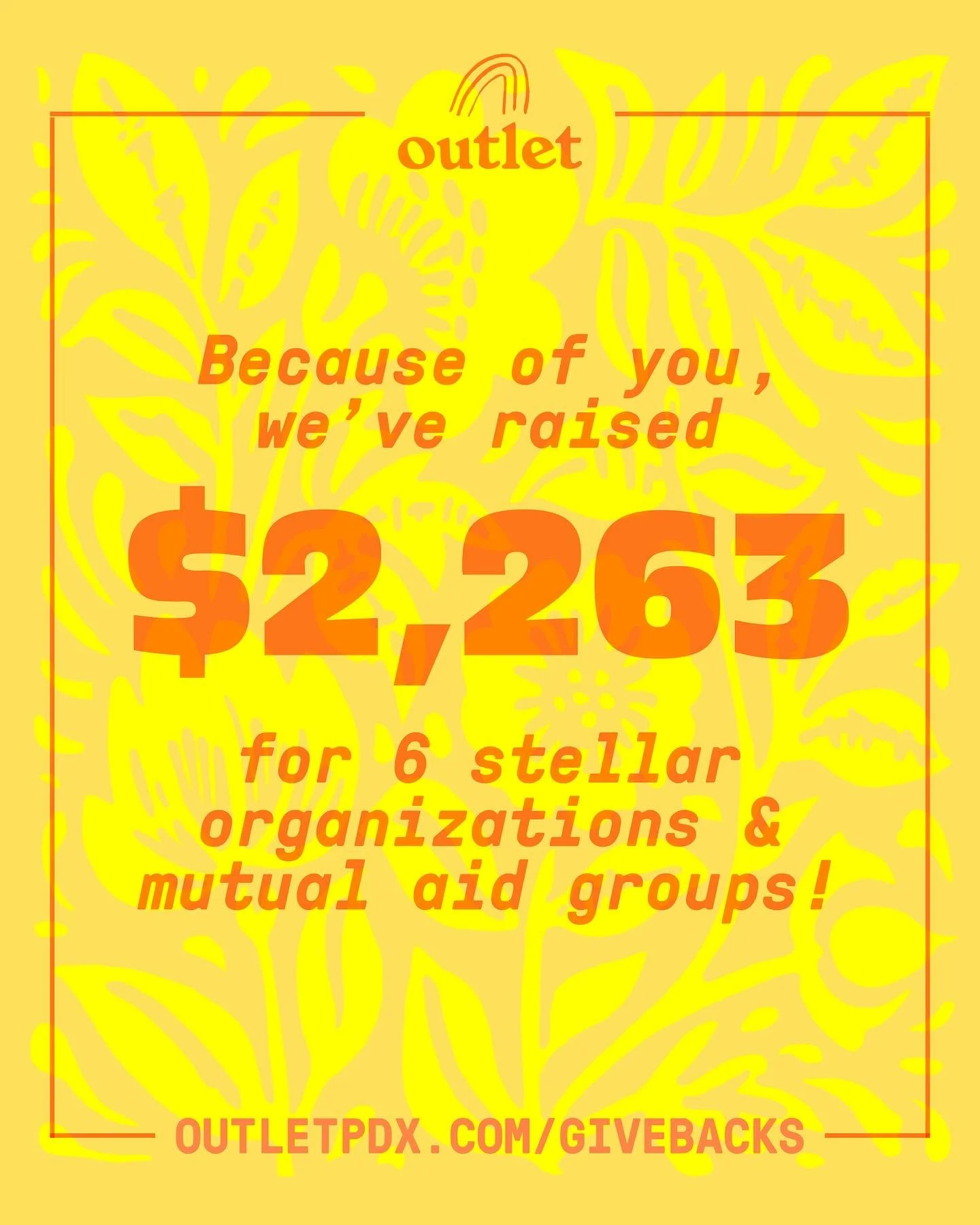This year we have been donating part of our printing proceeds to organizations that we LOVE via our Outlet Giveback program! Thanks printing with us and helping us share the love!
