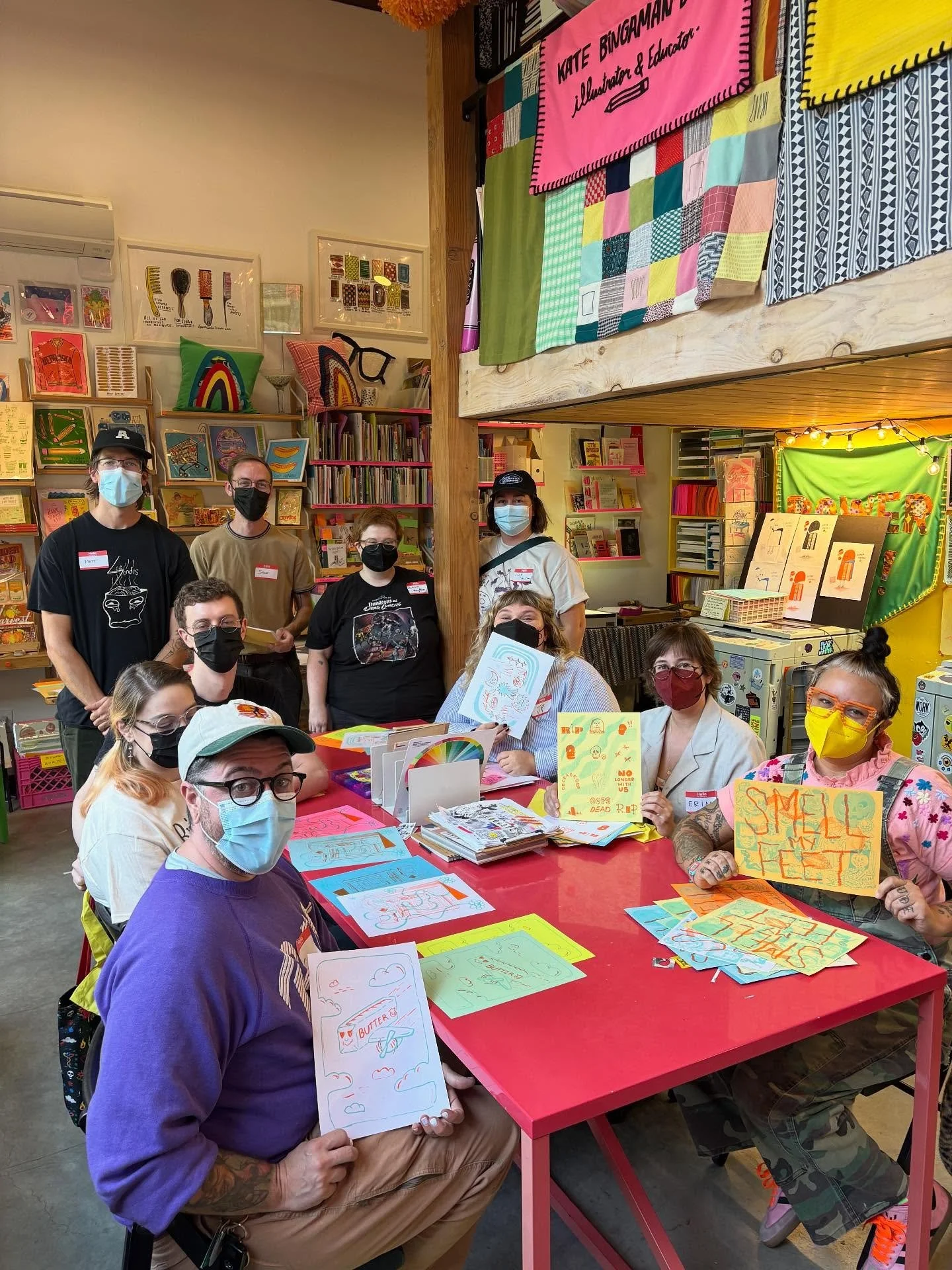 We had the sweetest crew last Friday for an afternoon riso basics workshop! We are so lucky to always have a room full of folks that are ready to learn and play! Thanks all and hope to see you during open hours! Let&rsquo;s Print!