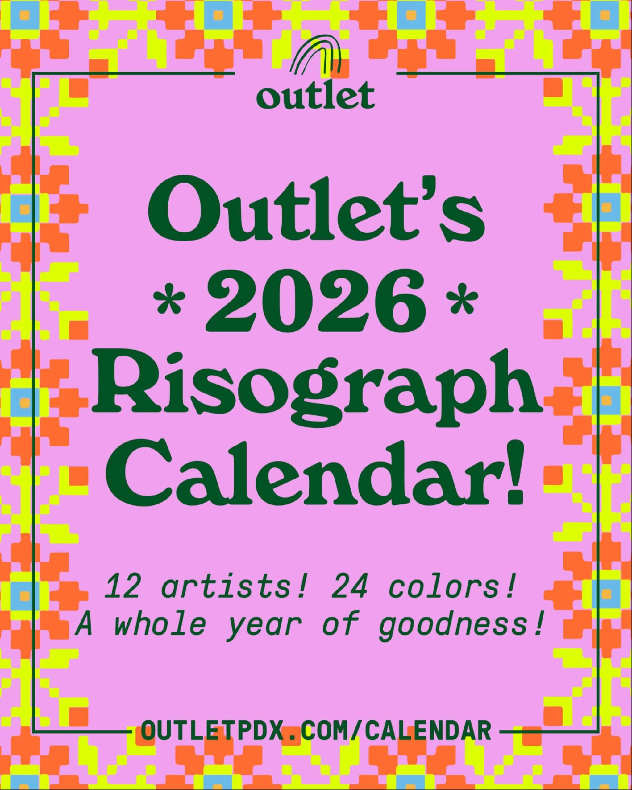 Hot dang how time flies!⭐️It&rsquo;s time again for our collaborative riso calendar! We&rsquo;ve printed these every holiday season for 6 years now and it&rsquo;s so lovely to have the creative folks we know and love and print with (and some new frie