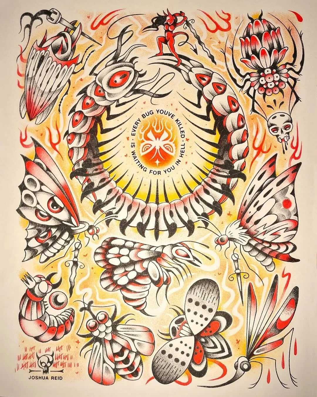 Whooo! Thanks for printing with us @borrowed_times_pdx! 🐛 

Repost @borroweddice Bug flash 🔥 from hell 

Down here the bugs remember everything. The beetles don armor, moths brandish tiny daggers, centipedes clash with demons, and the overlooked tu