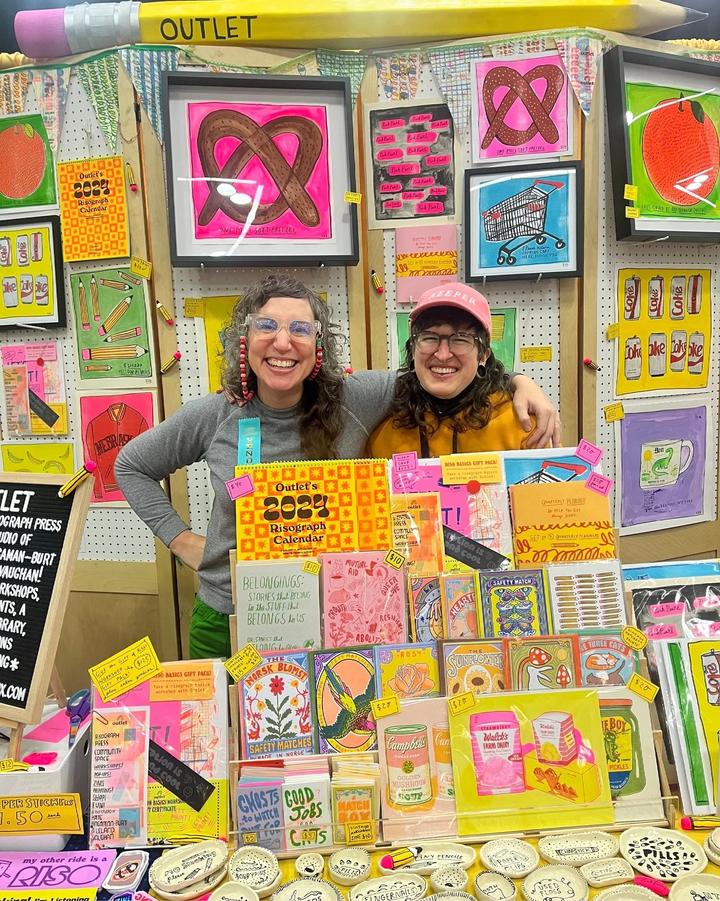 Happy Crafty Wonderland to all who celebrate! Come find us slinging extra tall prints, extra chunky paper chain kits, extra special paper swatchbooks, extra silly ceramic bowls, extra tiny foam clay pencils and so much more! Come say hello! Booth 133