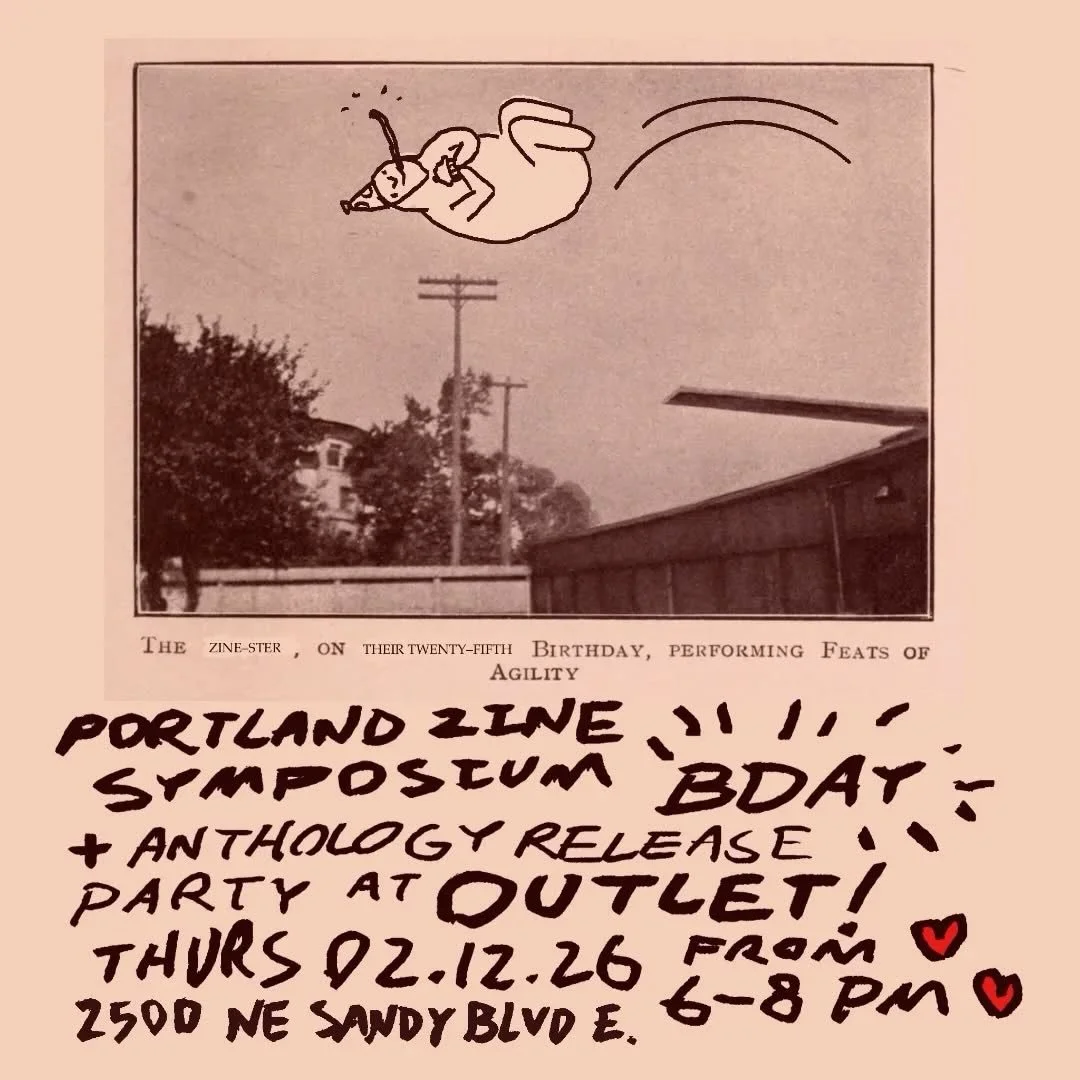 We are delighted to host @pdx_zines on Thursday from 6-8 pm to celebrate the Portland Zine Symposium&rsquo;s 25th birthday! We&rsquo;ll have copies of the latest PZS Anthology, featuring nearly 20 zinesters from Symposiums past, as well as items from