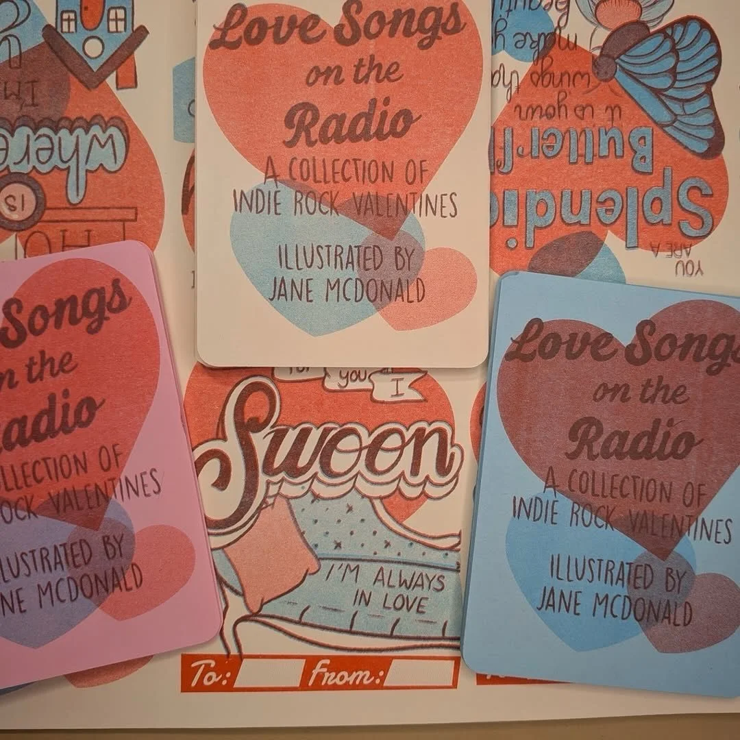 We love these indie rock valentines that @ghosttart printed up during open hours! 

Repost @ghosttart Indie rock valentines! 
Available in their Etsy shop!