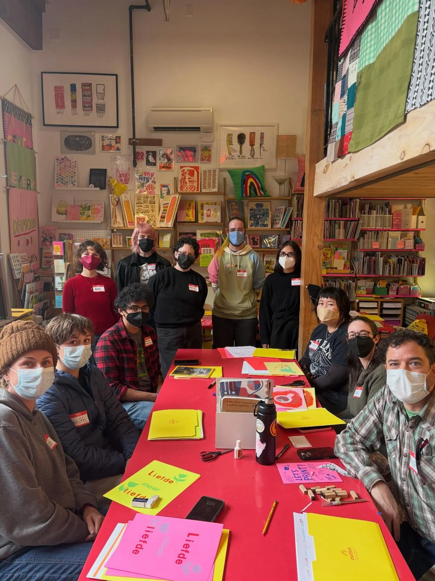 Happy Valentine&rsquo;s Day Riso Basics Workshop! We printed with red and mint and made lots of sweet 2-color prints! Thanks for spending 2/14 with Outlet! Hope to see you all during open hours! 💝