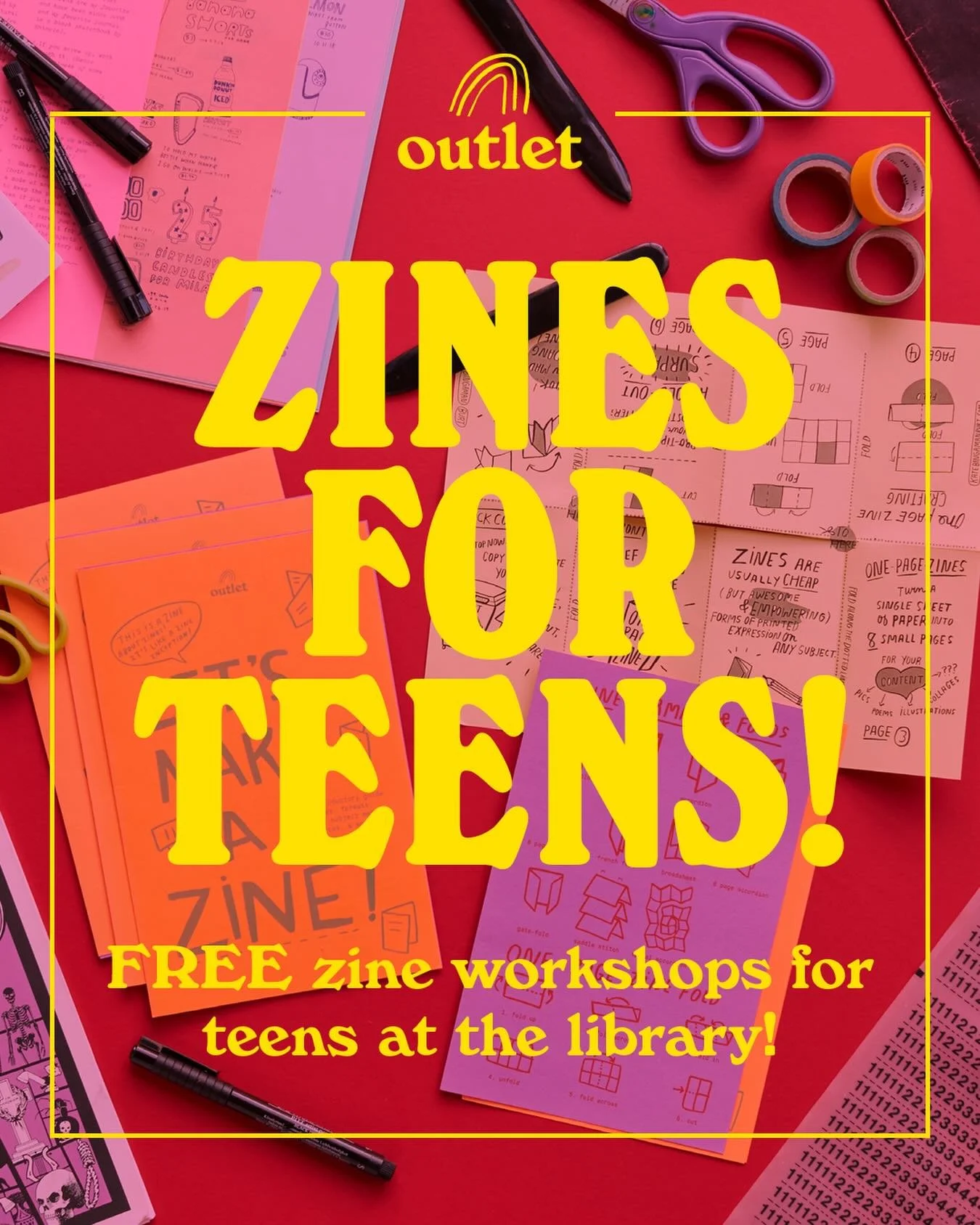 We&rsquo;re thrilled to be working with the Multnomah County Library to offer FREE zine making workshops for teens! 

We&rsquo;ll be at several different library branches over the next few months - check the bio 🔗 for more info! Come make a zine wit