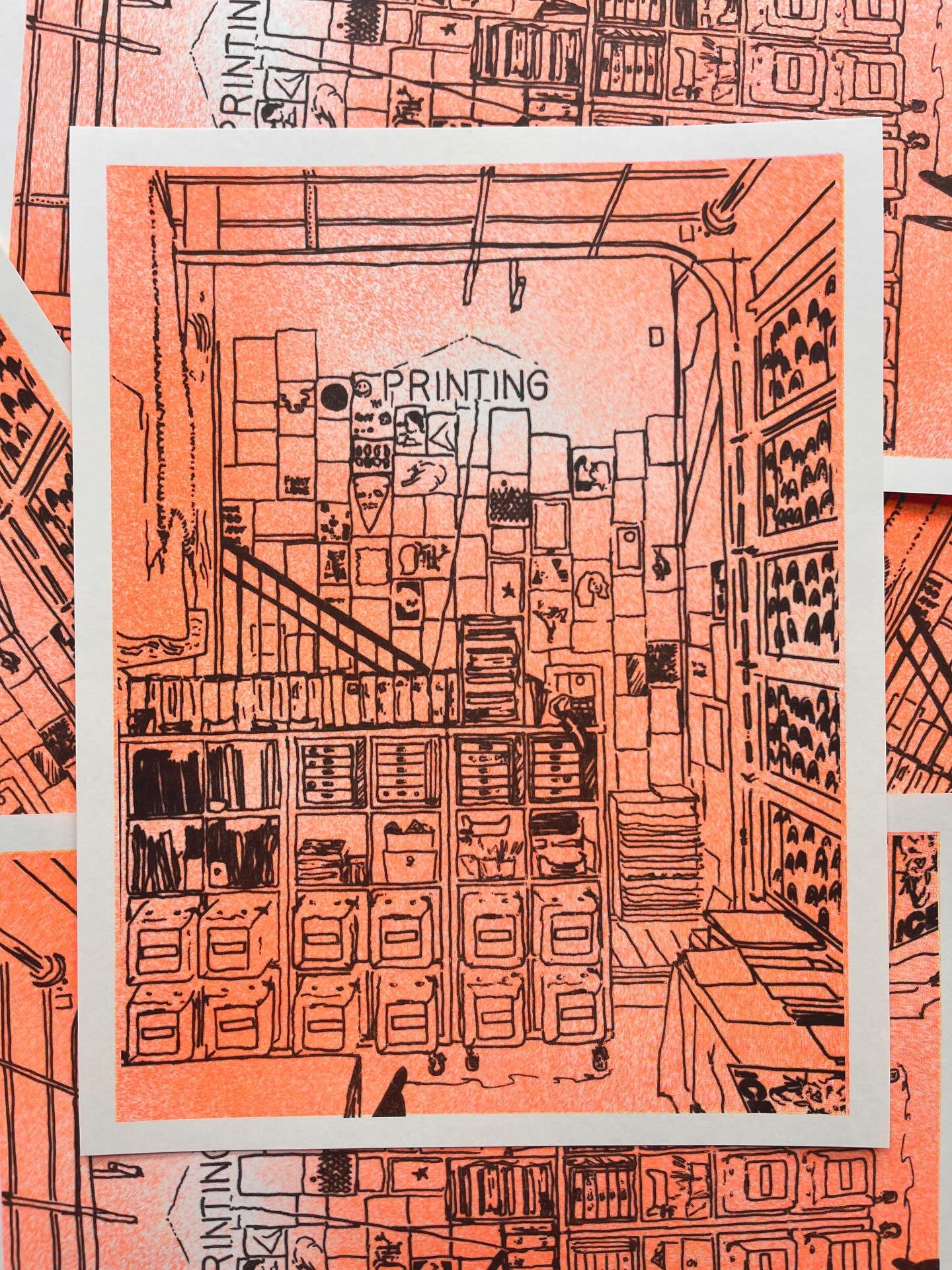 Three more incredible prints for our Love Letter to Riso show opening this Friday @sonnyshouseof! 

1. Former Outlet print assistant @vasqmic sending us some Riso love all the way from Philly! 

2. Neighbor and host of our show @lemon.droop from @son