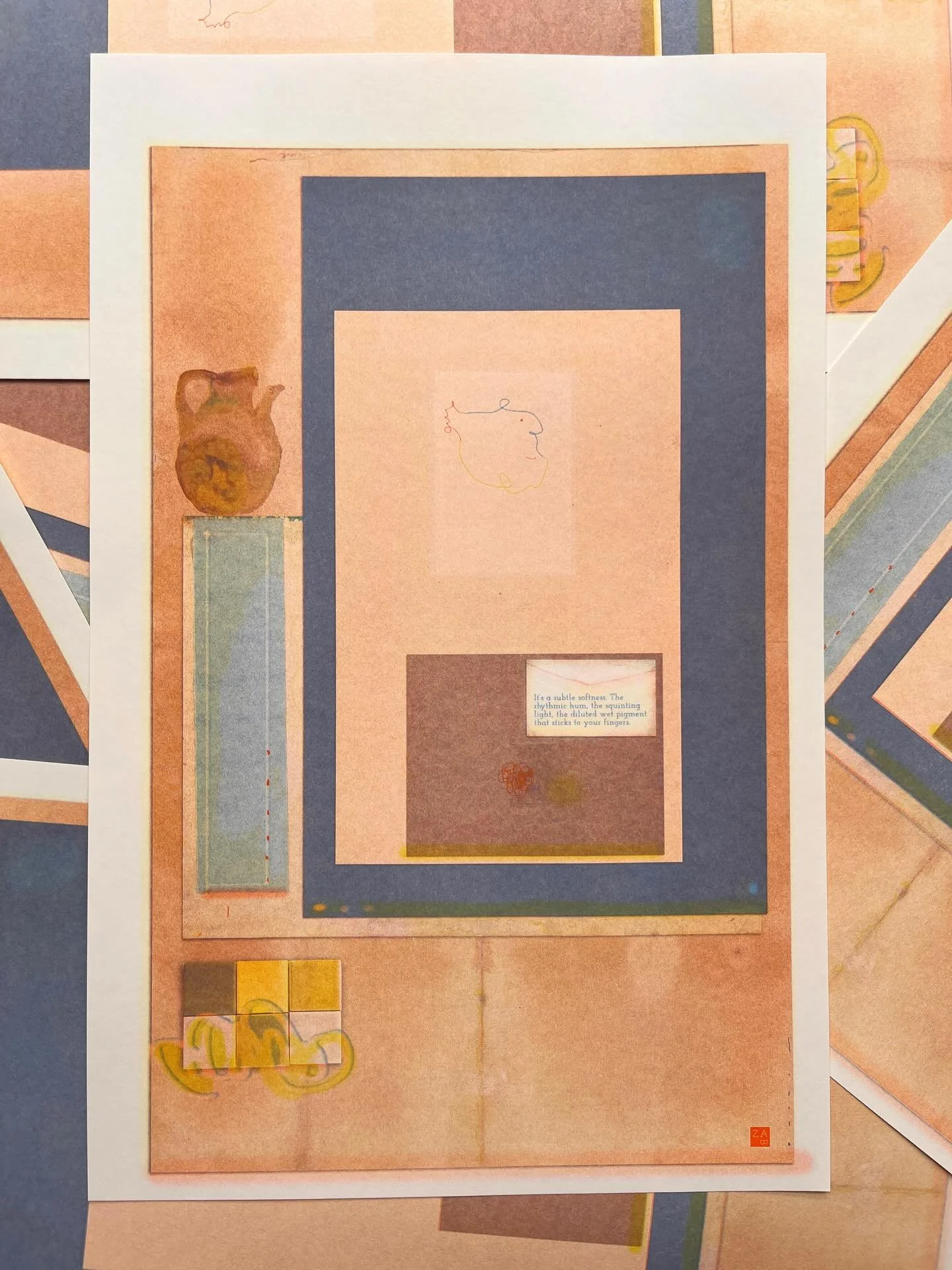 Today is the day! Love Letter to Riso opens @sonnyshouseof from 6-8!

This round of prints features folks who work at Outlet!

1. @fromzab (amazing print assistant since 2023! And currently traveling all over!)

2. @natsandme (amazing print assistant