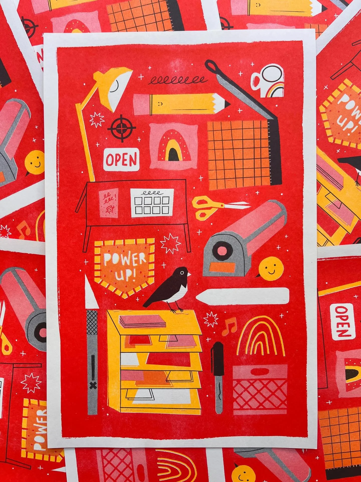 Our last batch of prints for tonight&rsquo;s Love Letter to Riso show features three more Outlet folks!

1. @anxious__microbe! Bailey has been a print assistant at Outlet since 2018! 

2. @seltzerpress! Miranda has worked as a print assistant since 2