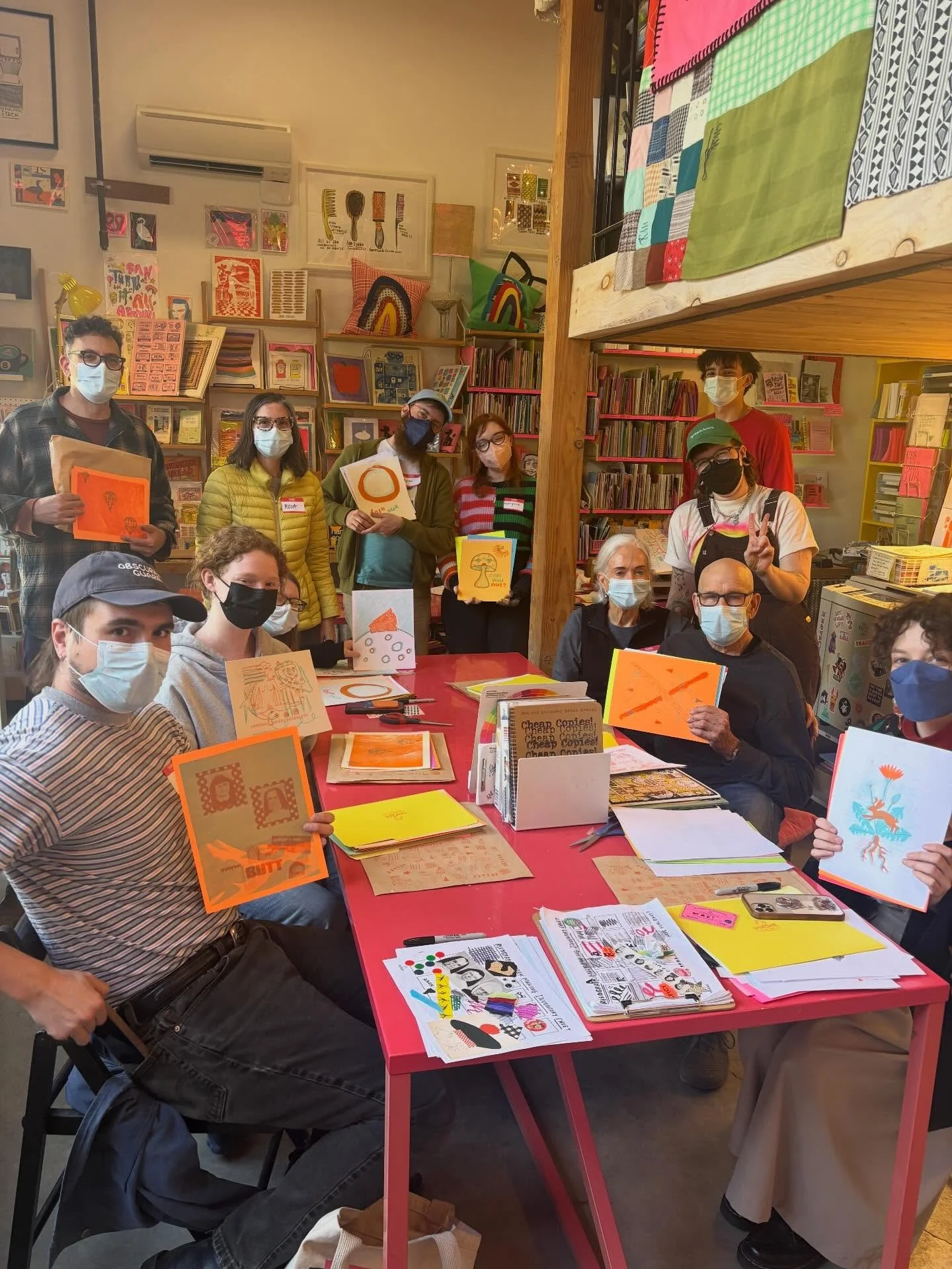 We had another excellent riso basics workshop today featuring @lelandthebird&rsquo;s parents Mark and Eva who are visiting from California! 

Thanks to all who attended today!! We had a blast!