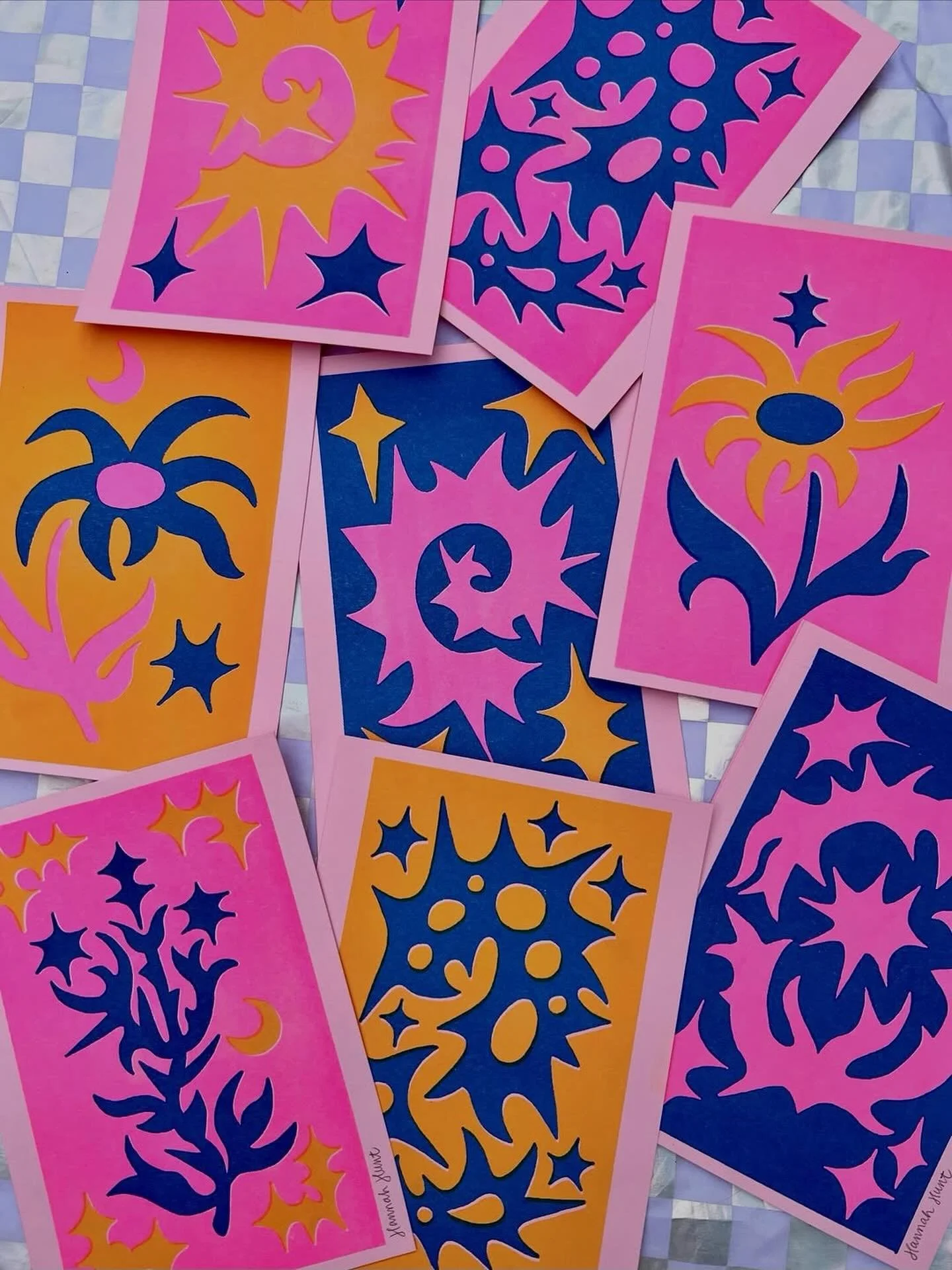 Loving these prints that @hannahhunt.png made during open hours! Go check out her feed for more detail shots!

Repost @hannahhunt.png New 5&rdquo;x7&rdquo; riso prints are in my Etsy! Available in light pink and speckled white paper. Swipe for some c