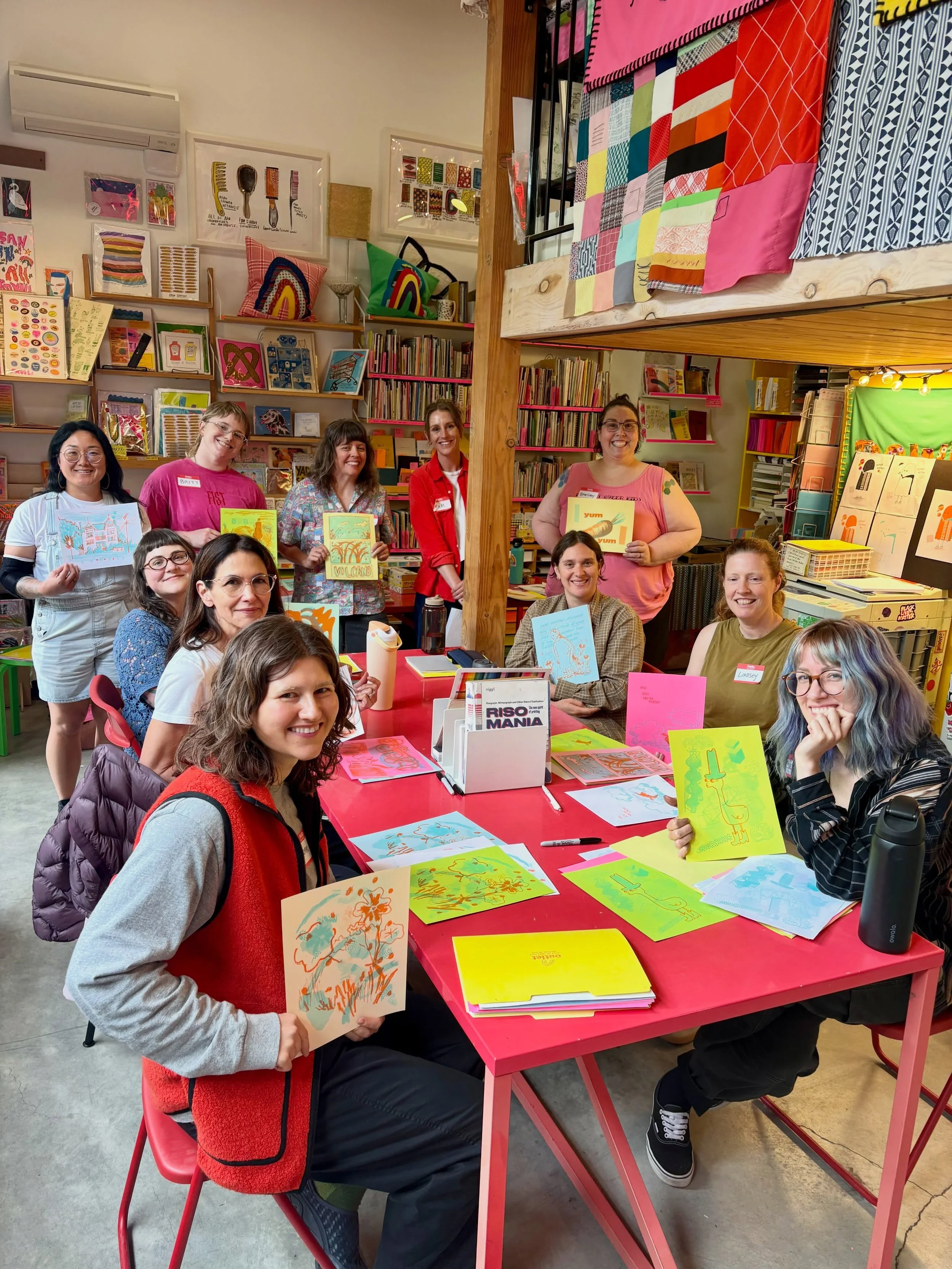 Yeah! Thanks for another excellent Saturday morning riso basics workshop! Hope to see you all during open hours! 👀🩷