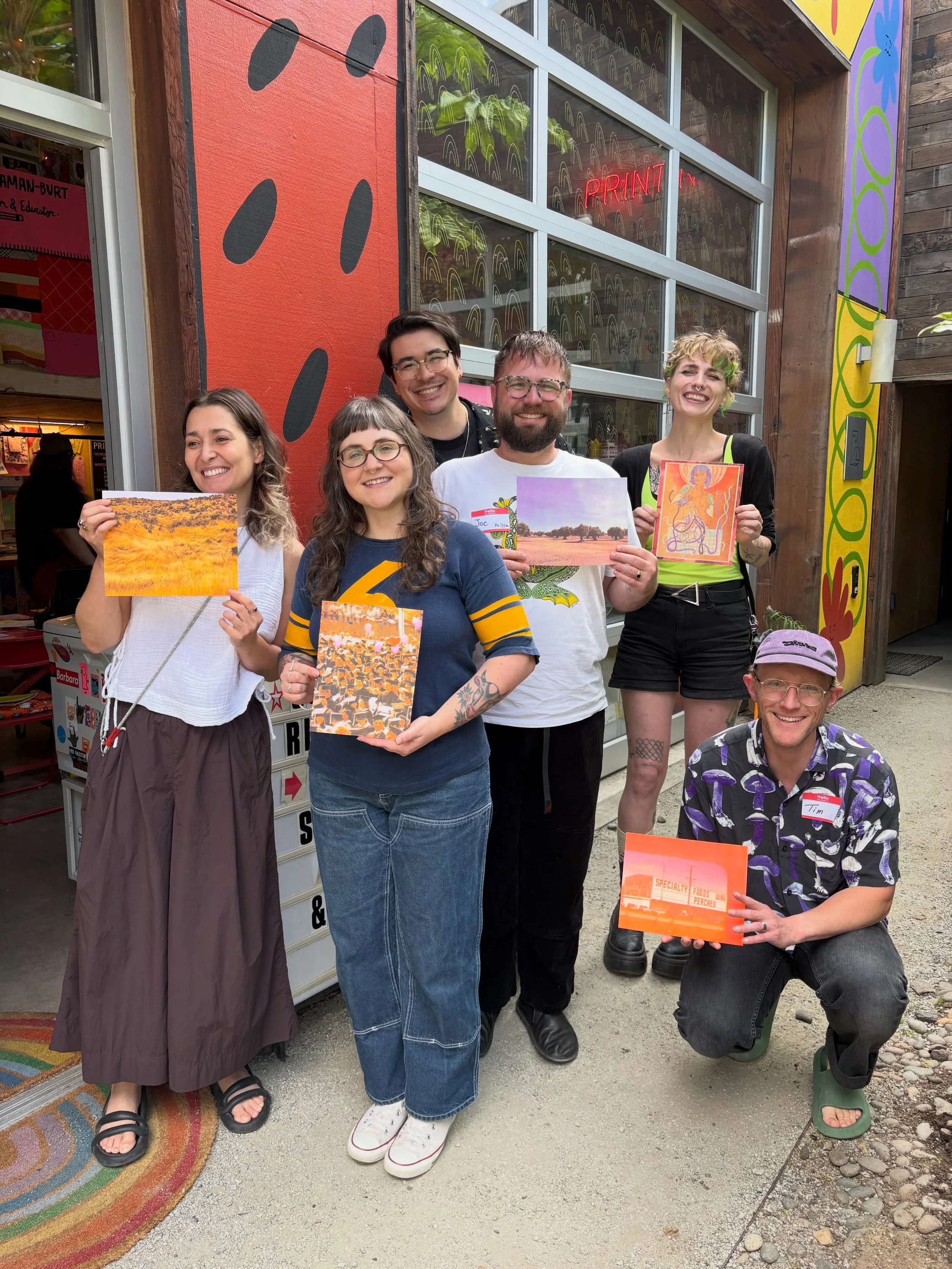 It was SO much fun to teach this crew of CMYK 4-Color Process folks on Saturday! And wow! Look at the beauties they printed up! Our advanced workshops are smaller in size and longer in time so you can really dig in with riso! Thanks to this group of 
