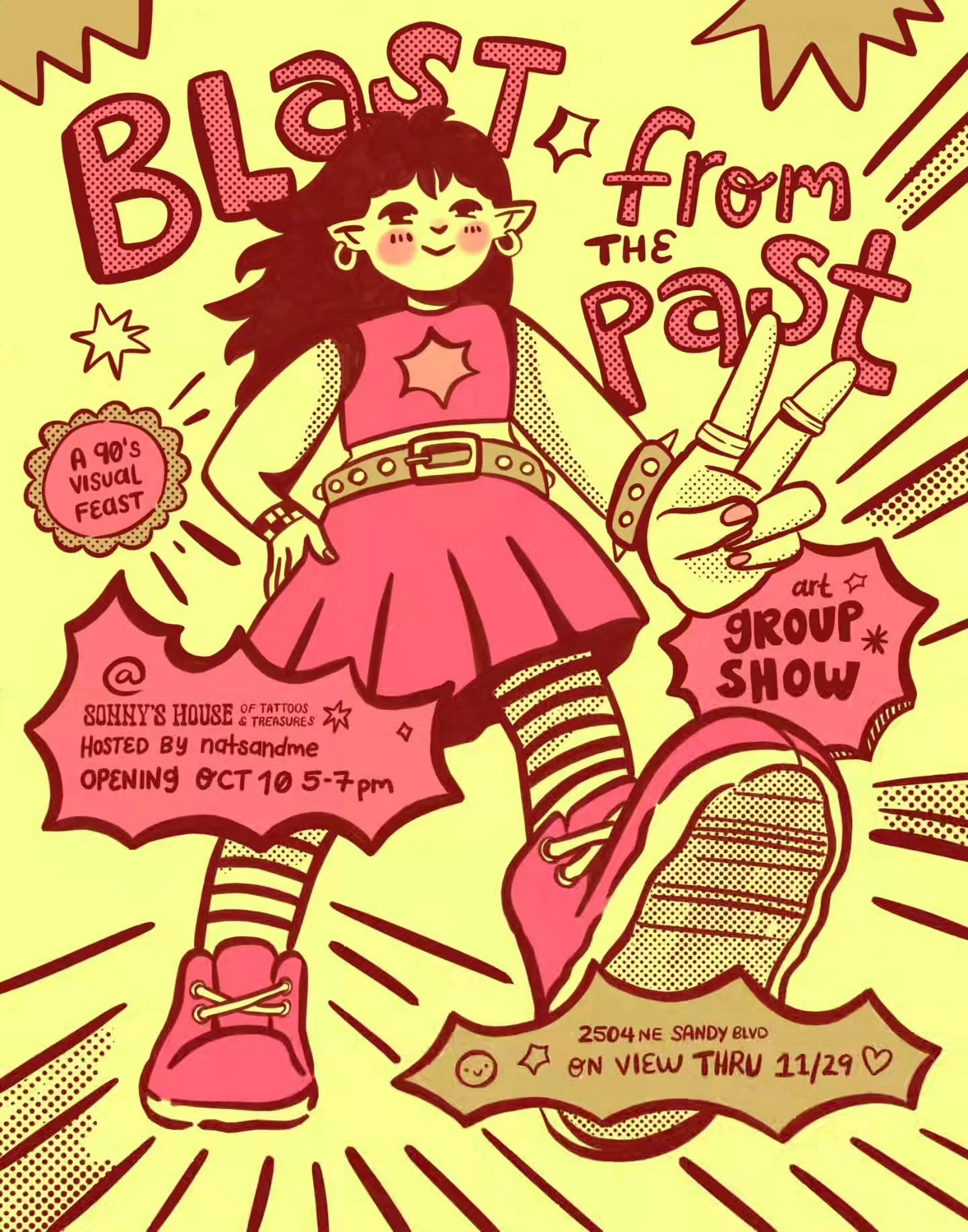 Our very own @natsandme is curating a show @sonnyshouseof! 

Repost: @sonnyshouseof It&rsquo;s time for our next GALLERY SHOW REVEAL!!

Ring Ring! Your &rsquo;90s memories are calling!
Step into a world of color, quirk, and nostalgia hosted by @sonny