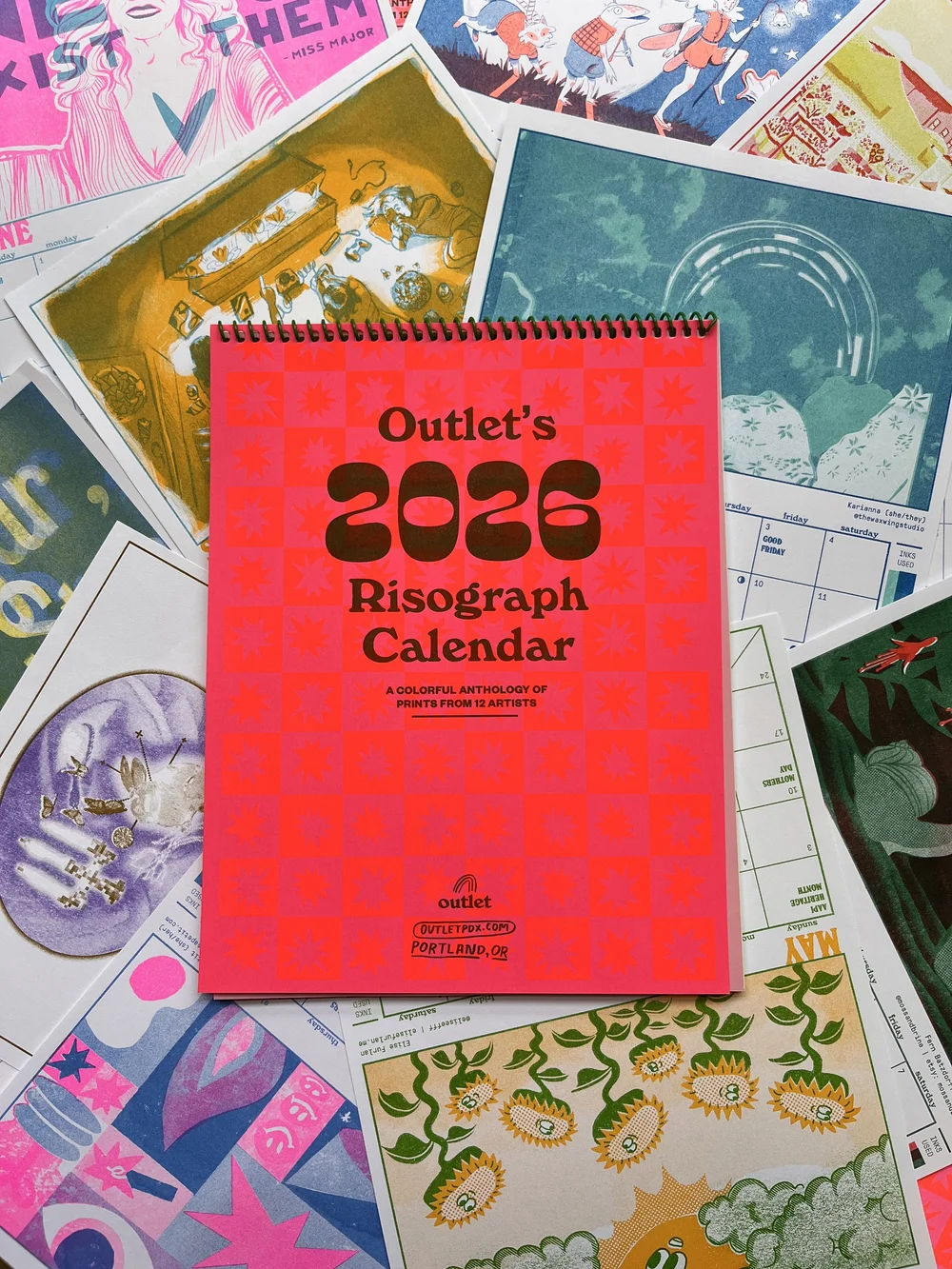Outlet's 2026 Riso Calendar — Outlet PDX